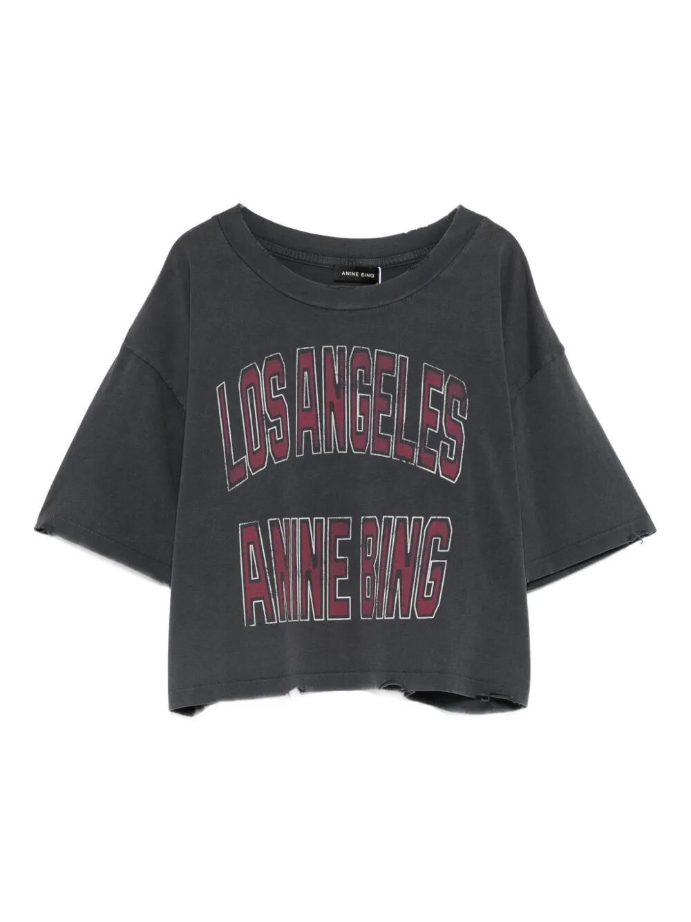 Anine Bing "JOHNNY" CROPPED TEE Size XS / US 0-2 / IT 36-38 - 1 Thumbnail