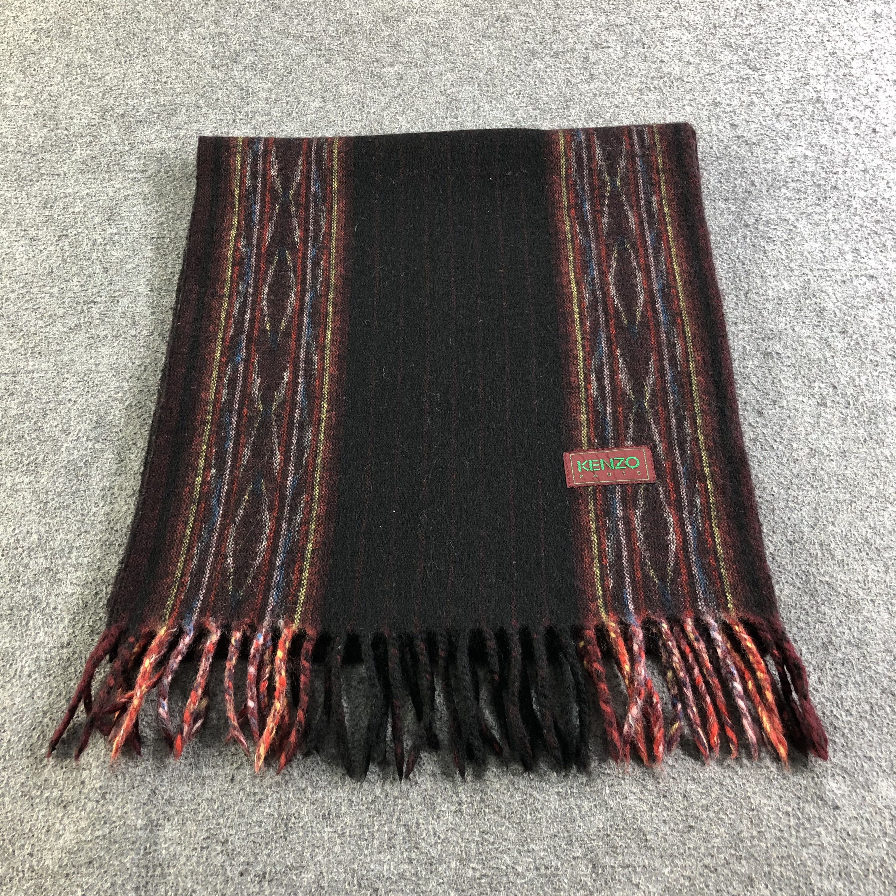 Scarf Kenzo 62 Cm KENZO Vintage Red,Green,Mustard Floral Cotton - Main Image