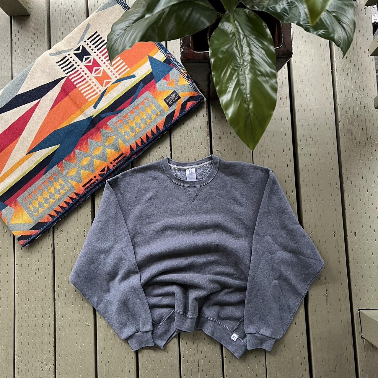 Russell Athletic Vintage 00s Russell Athletic Crewneck Sweatshirt GreyBoxyY2K Size US XL / EU 56 / 4 - 4 Thumbnail