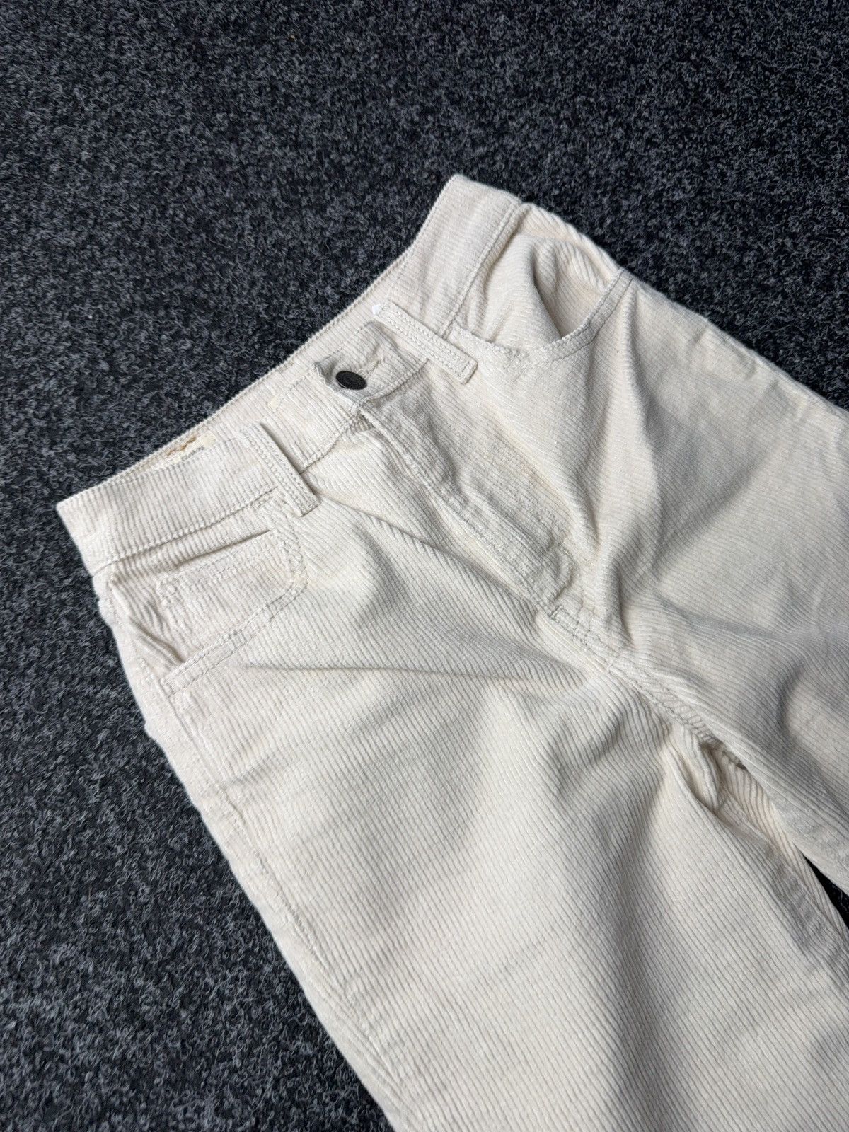 Levi's Retro Style 70s Levi’s Corduroy Flared Pants Cream Y2K 00s Size 23" - 6 Thumbnail