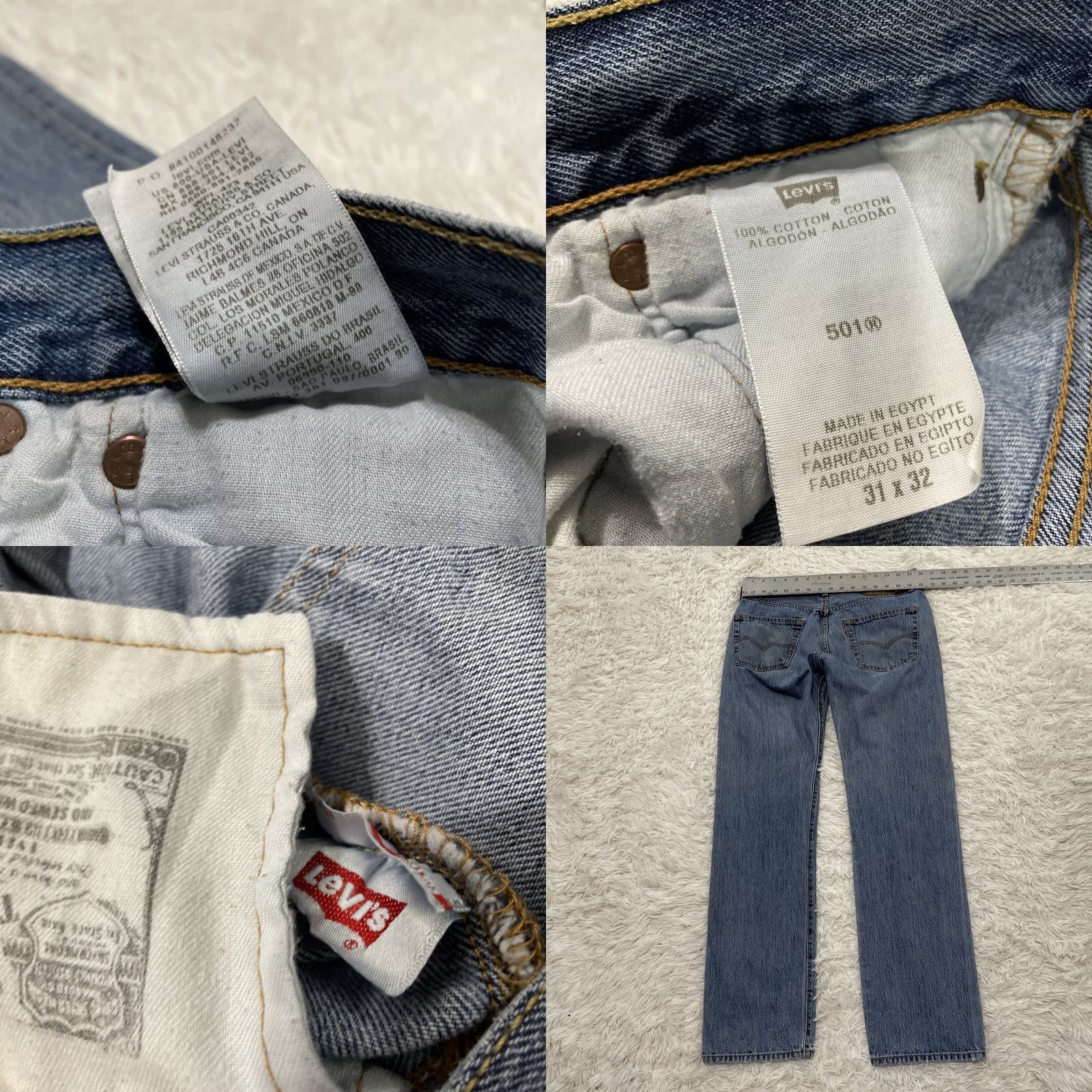 Levi's VINTAGE Levi's 501xx Jeans Men 31x32 Blue Straight Denim Work Grunge 90s USA 5-Pocket Mens Size US 31 - 8 Thumbnail