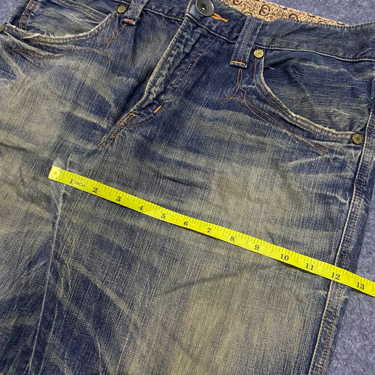 Edwin 💥Best Offer💥Vintage Edwin Blue Trip Distressed Denim Size US 36 / EU 52 - 4 Thumbnail