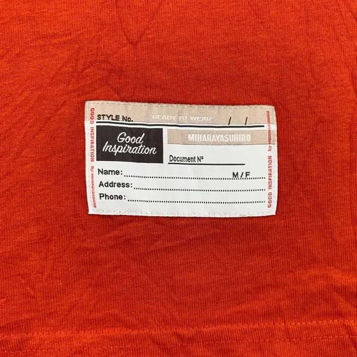 Maison MIHARA YASUHIRO MAISON MIHARA YASUHIRO x GU Communications Orange Tee Shirt Size US L / EU 52-54 / 3 - 10 Thumbnail