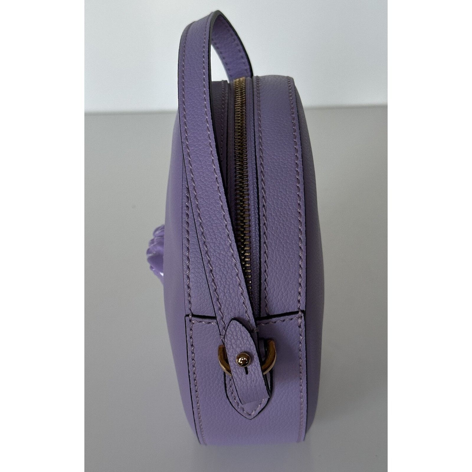 Versace Versace Medusa Leather Round Lilac Crossbody Bag DBFI050 Size ONE SIZE - 5 Thumbnail