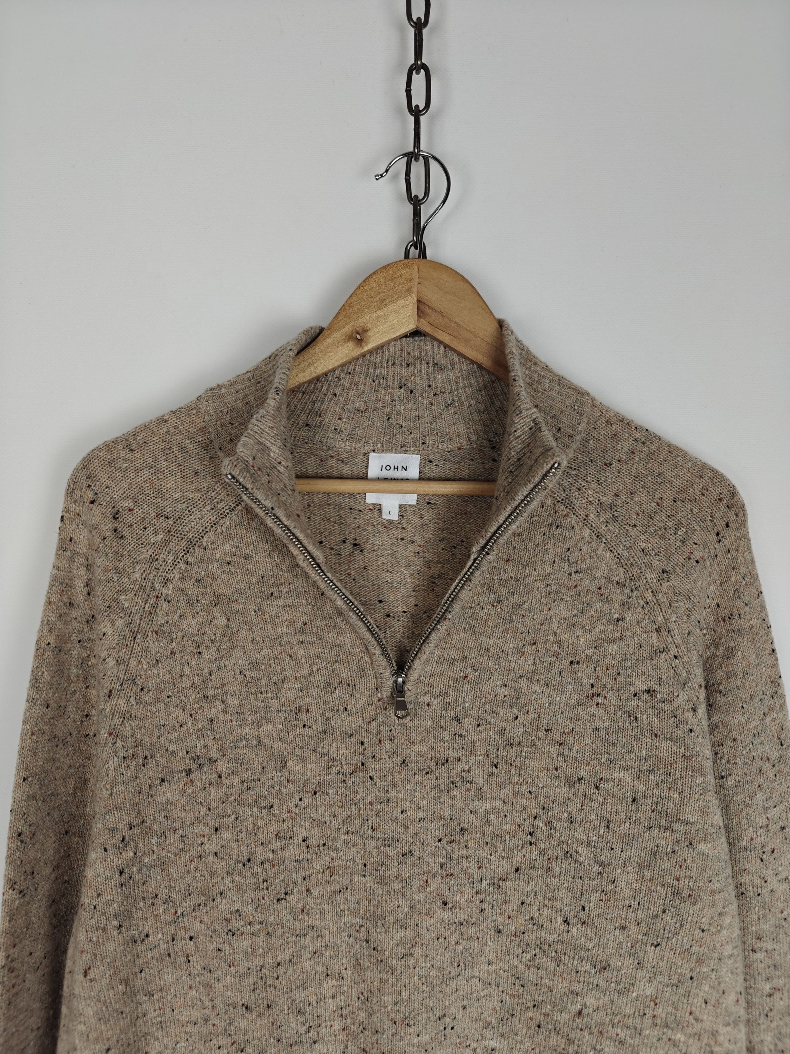 Other John Lewis Woll Sweater Pullover 1/4 Zip Beige size L Size US L / EU 52-54 / 3 - 6 Thumbnail