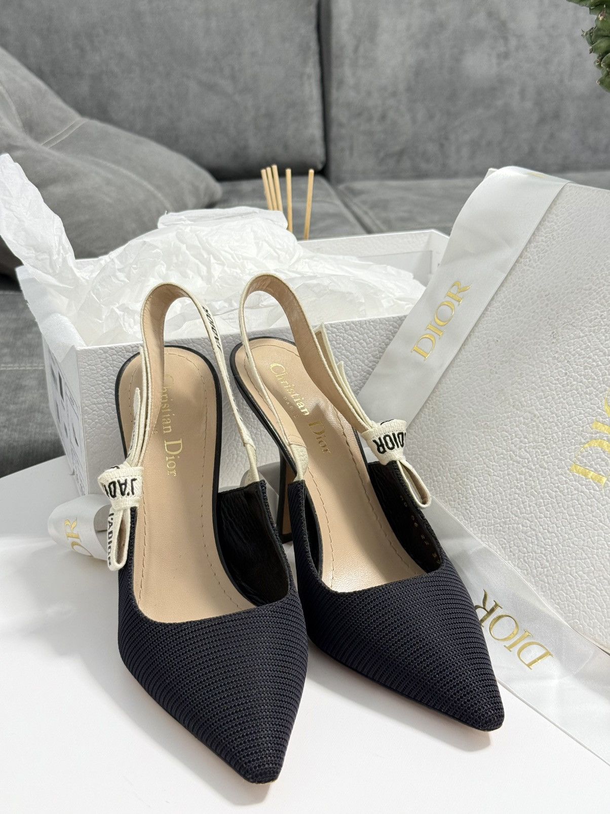 Dior Women's J'Adior Slingback Pumps Technical Fabric 100 Size US 9 / IT 39 - 11 Thumbnail