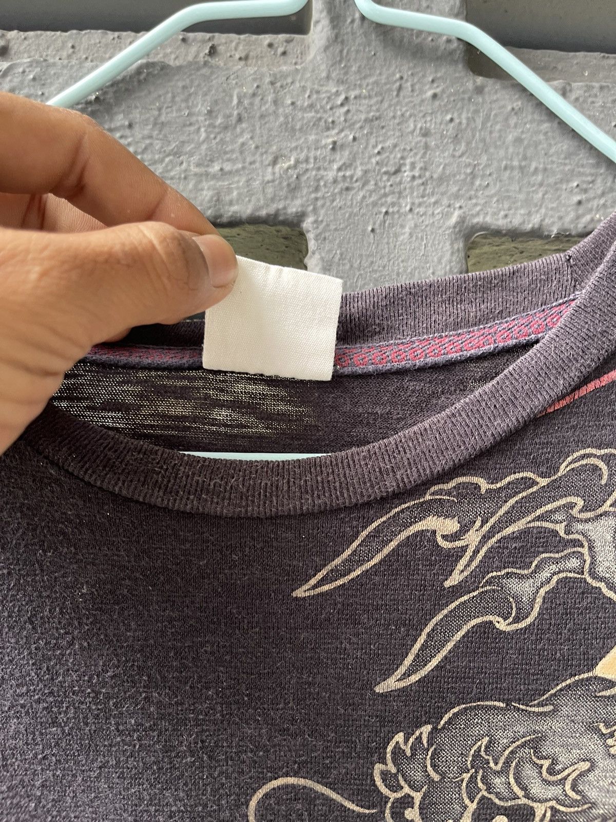Japanese Brand × Vintage Sukajan dragon x koi fish motif longsleeve shirt Size US L / EU 52-54 / 3 - 4 Thumbnail