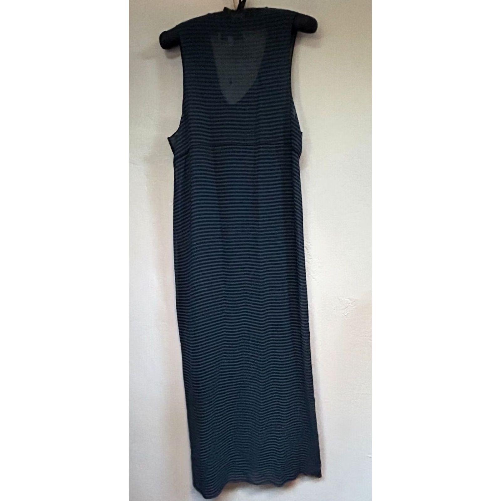 Vintage Victoria Falls by Rena Gill Womens Striped Sleeveless Maxi Dress Small Black Size S / US 4 / IT 40 - 2 Thumbnail