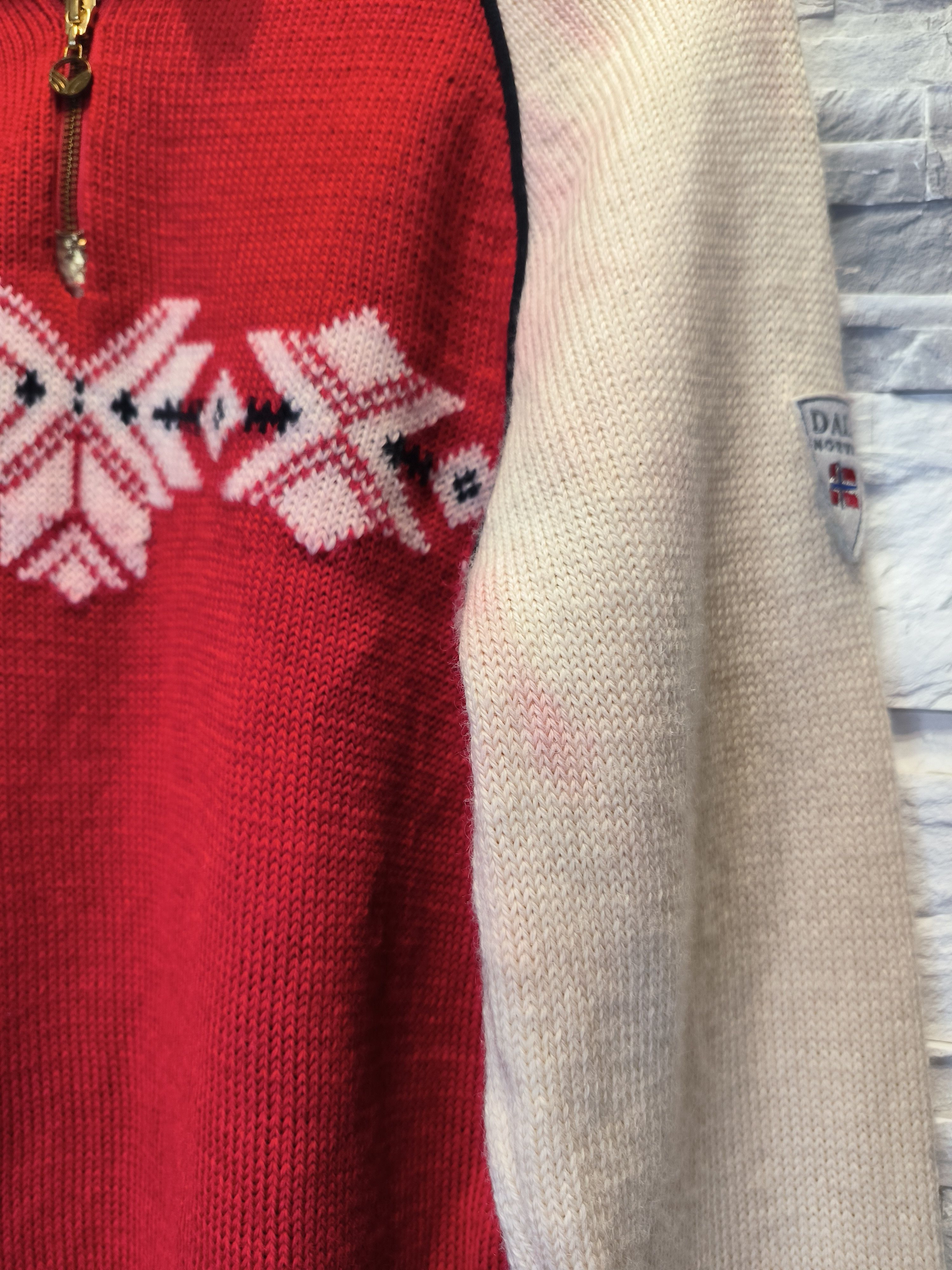 Dale Of Norway × Vintage Dale of Norway Wool Knitwear Salmon Leather Half Zip Vintage Size US L / EU 52-54 / 3 - 8 Thumbnail