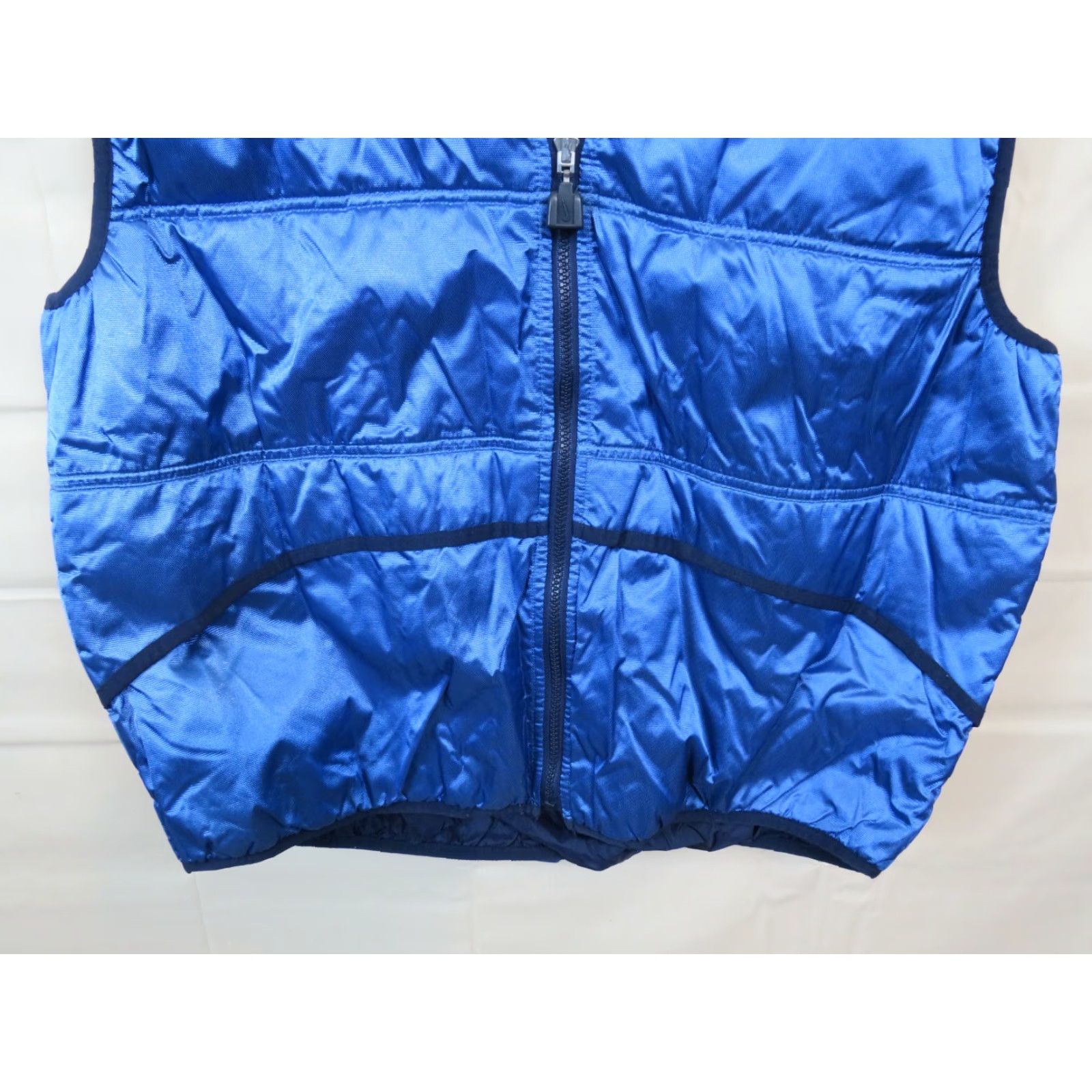 Nike VINTAGE Nike Blue shine Rare Swoosh puffer Men L Large Warm Sportswear Vest Size US L / EU 52-54 / 3 - 3 Thumbnail