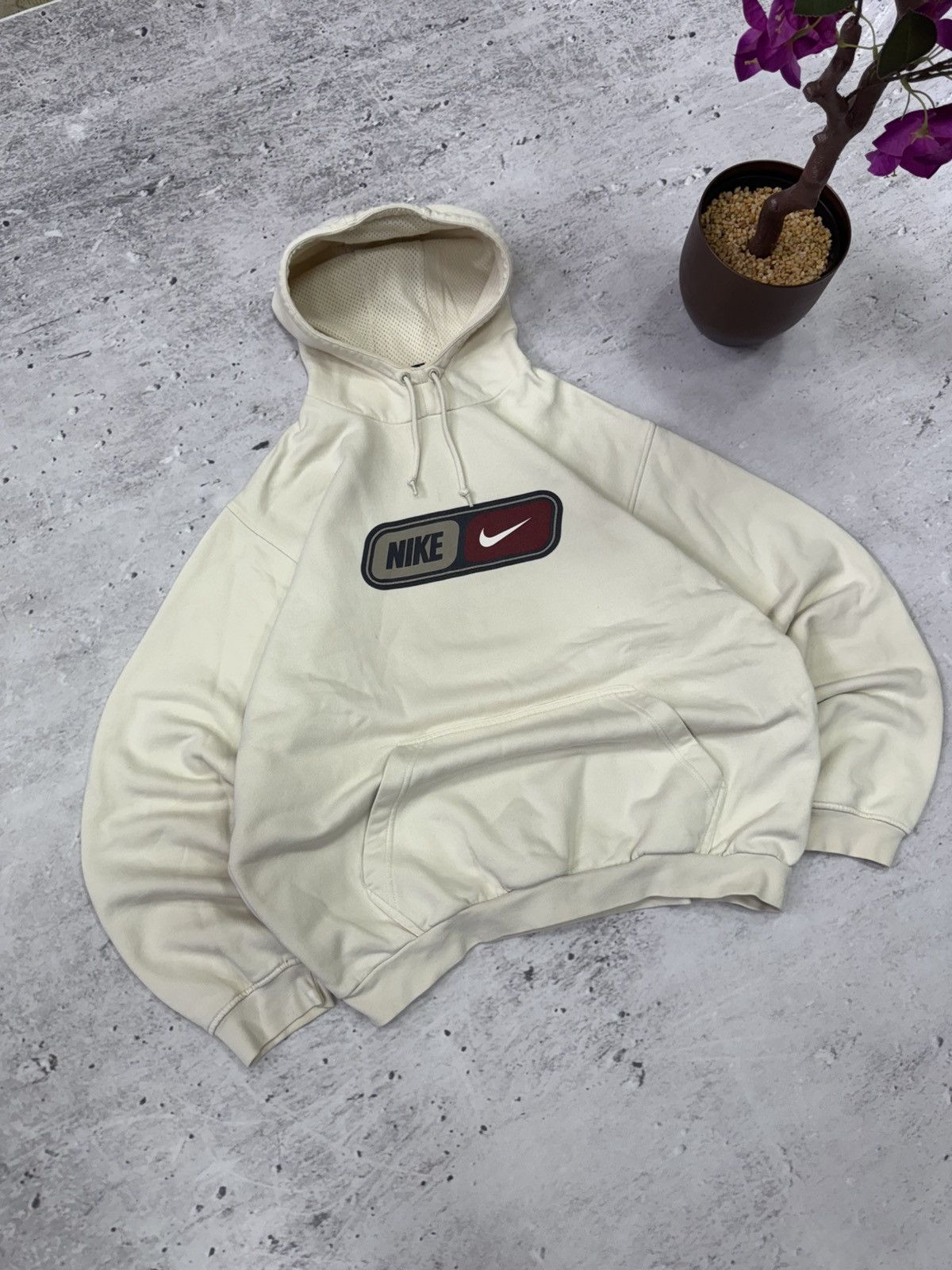 Nike × Vintage NIKE VINTAGE 00s y2k OVERSIZE BAGGY HOODIE CENTER LOGO Size US L / EU 52-54 / 3 - 1 Thumbnail