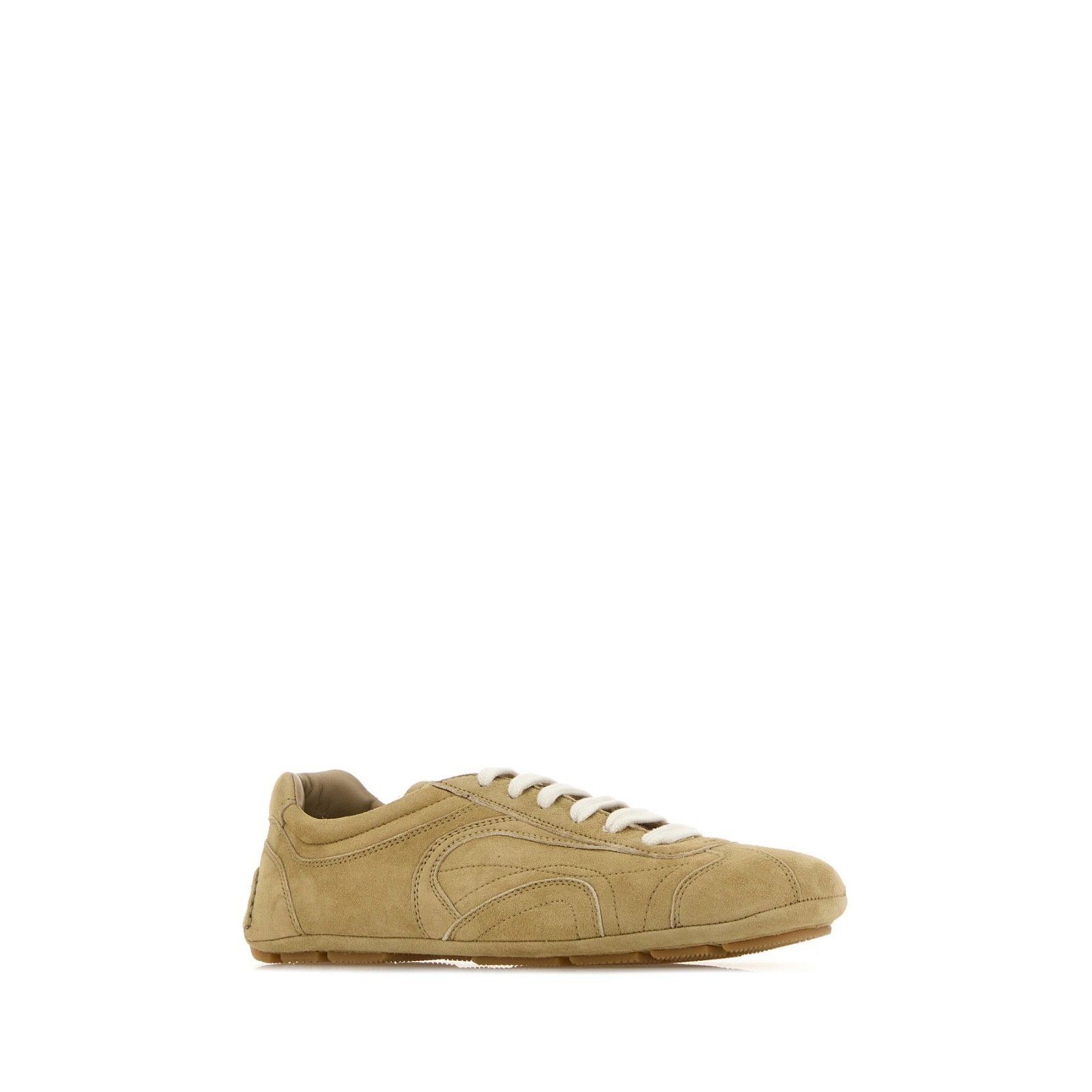 Prada PRADA Montecarlo $1120 Ecru Suede Sneakers New & Authentic ( Size US 7 / IT 37 - 4 Thumbnail
