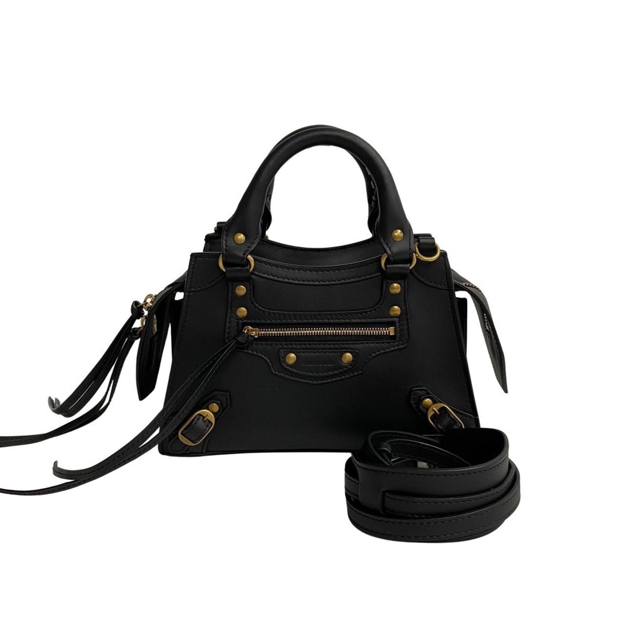 image of Balenciaga Neo Classic City Leather 2Way Handbag Shoulder Bag Black 17124, Women's