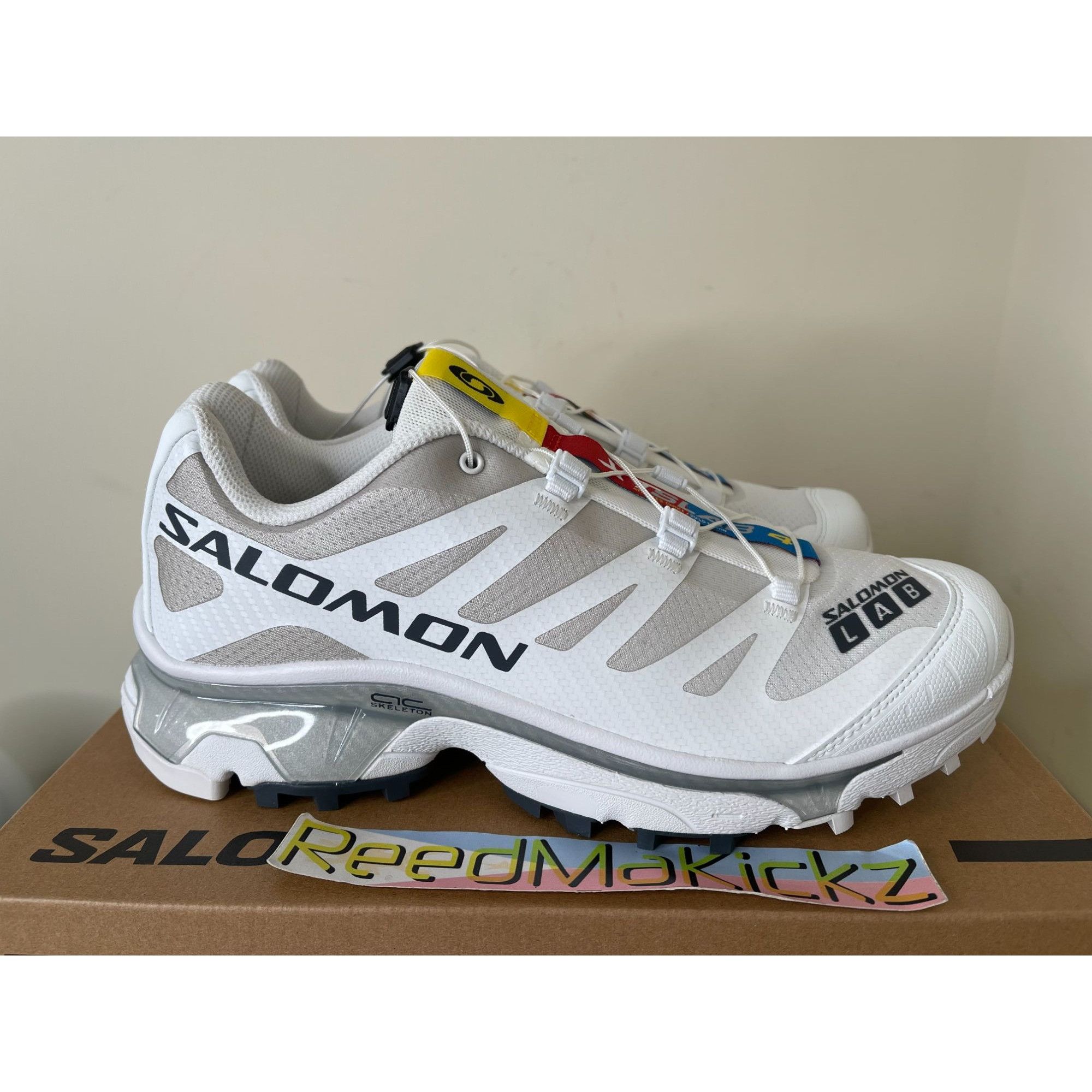Salomon Salomon XT-4 OG White Ebony Lunar Rock Mens 10us Size US 10 / EU 43 - 2 Thumbnail