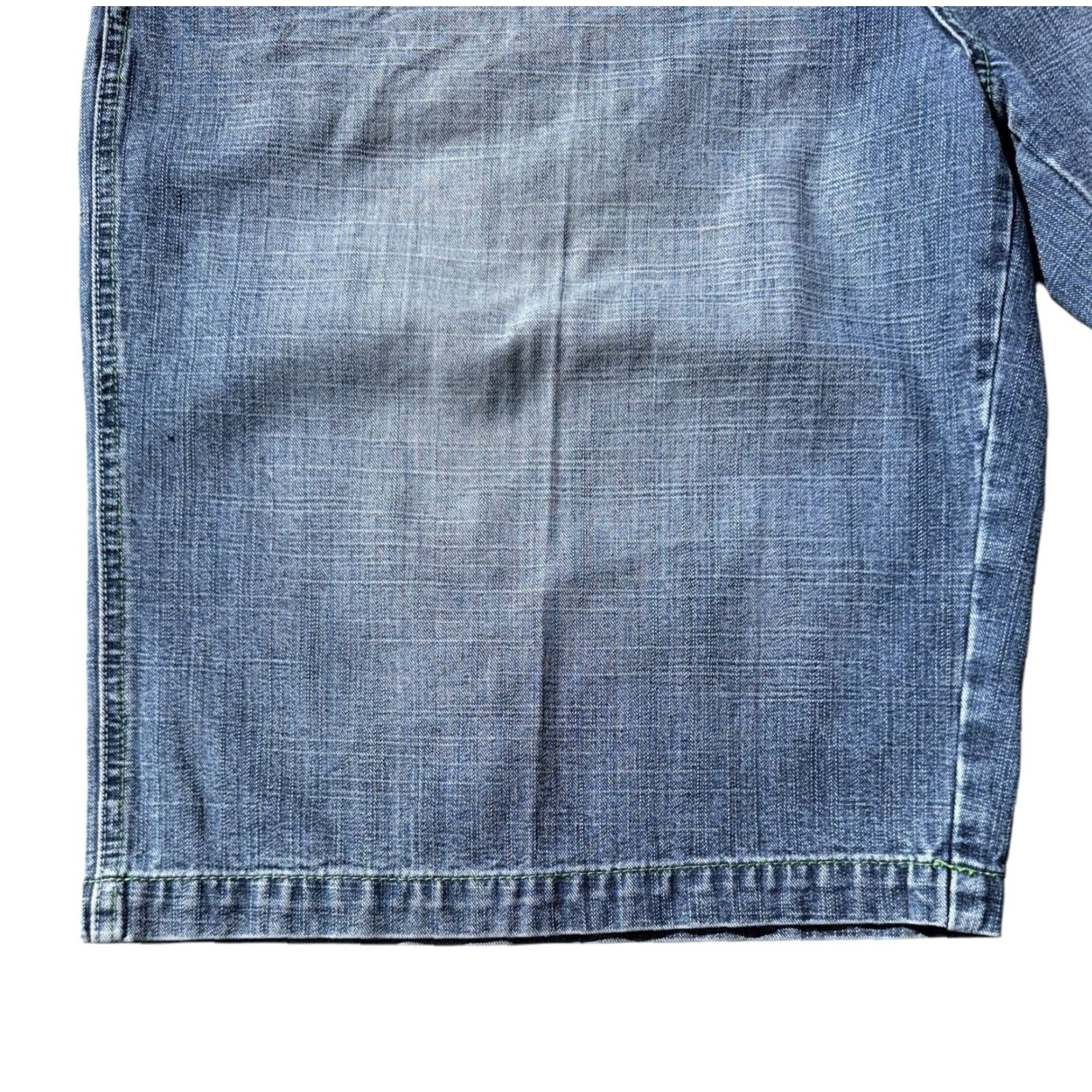 Vintage VINTAGE Barefox Bermuda Shorts Men 42 Light Wash Embroidered Pockets Green Blue Y2K Urbanfolks Jean Shorts Size US 42 / EU 58 - 7 Thumbnail