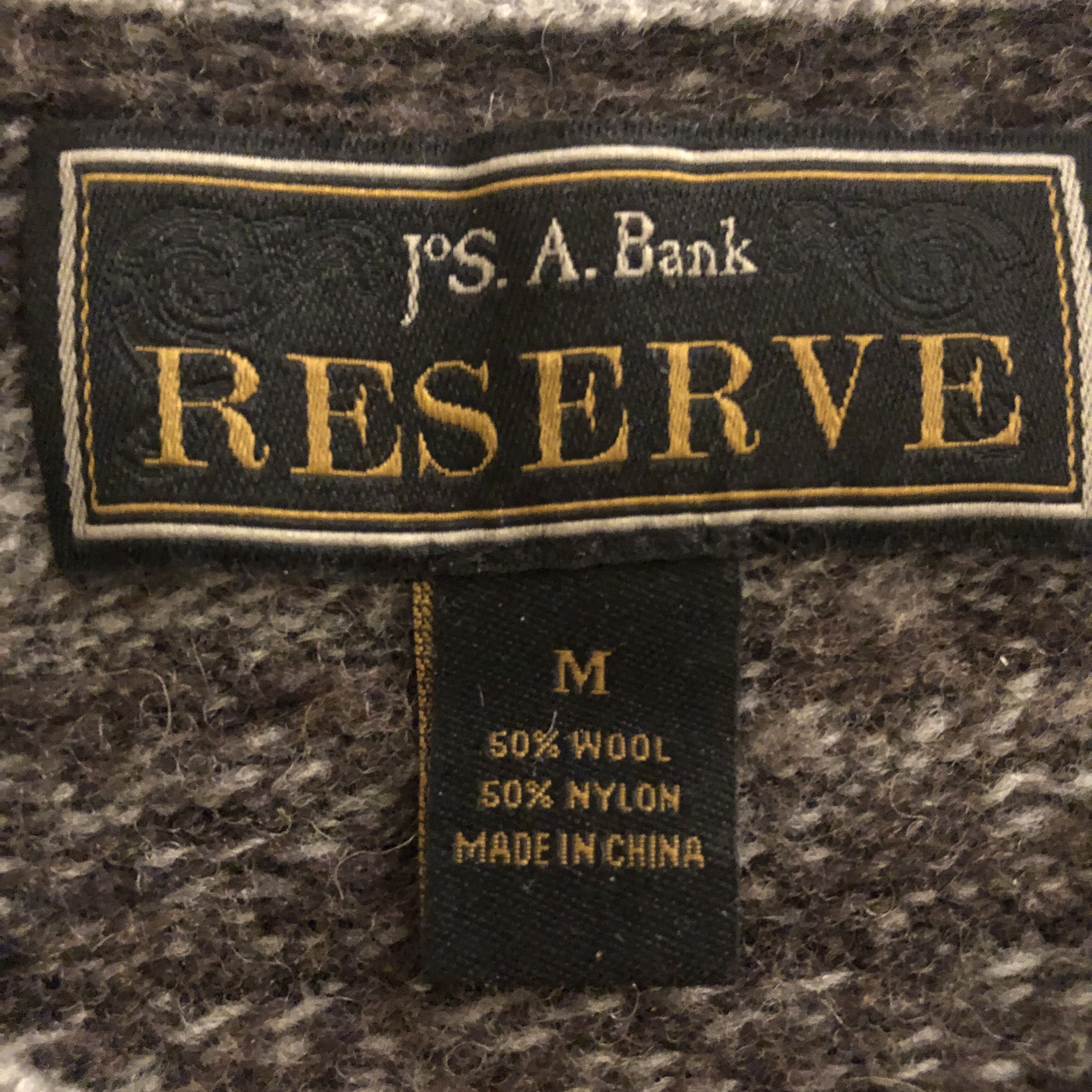 Jos. A. Bank Jos. A. Bank Reserve Gray/Brown Crewneck Sweater - Size M Size US M / EU 48-50 / 2 - 3 Thumbnail