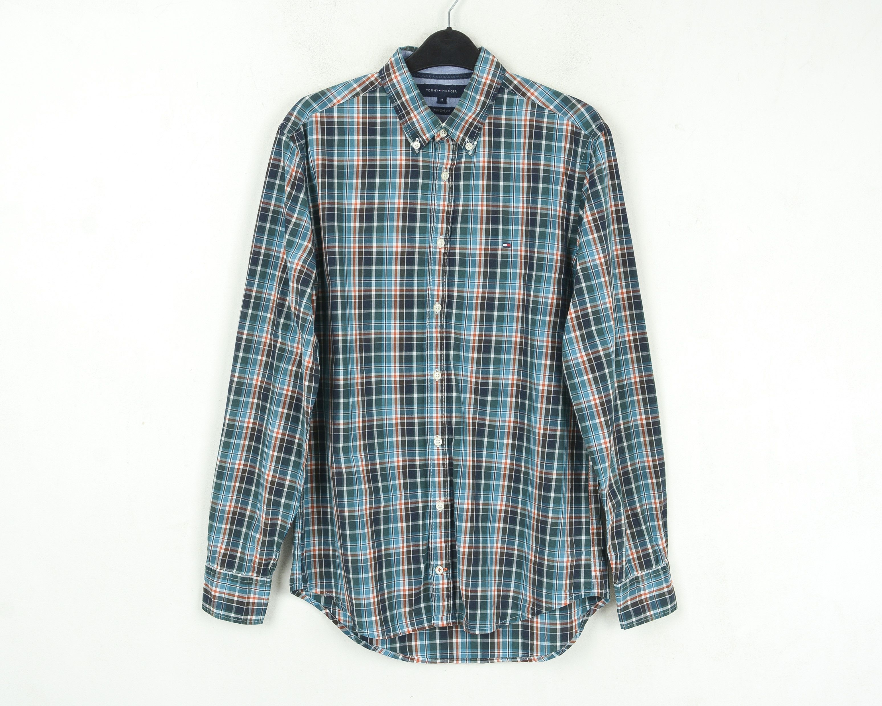 Tommy Hilfiger New York Fit Casual Shirt Long Sleeve Button Check Tartan Size US M / EU 48-50 / 2 - 1 Thumbnail