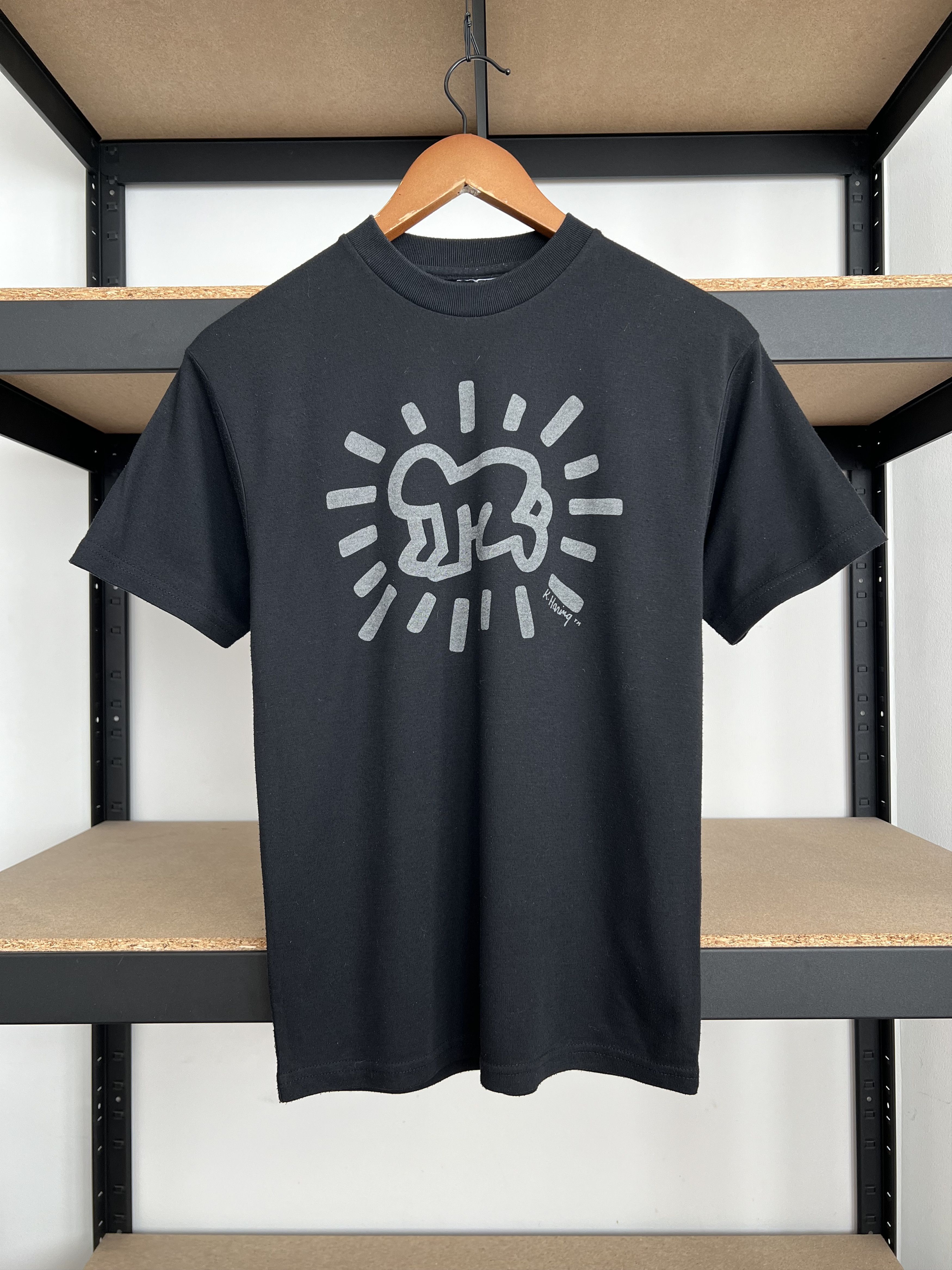 Arts & Science Vintage 90s Keith Haring Art Black T-shirt Size US S / EU 44-46 / 1 - 3 Thumbnail