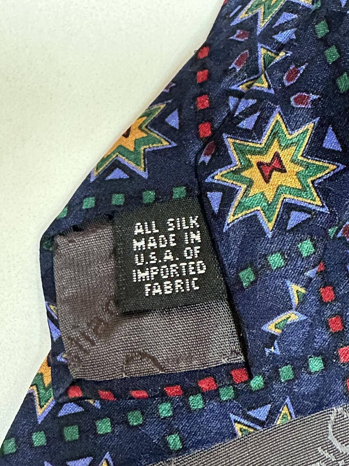 Christian Dior Monsieur Vintage Christian Dior 100% silk tie blue star medallion Size ONE SIZE - 4 Thumbnail