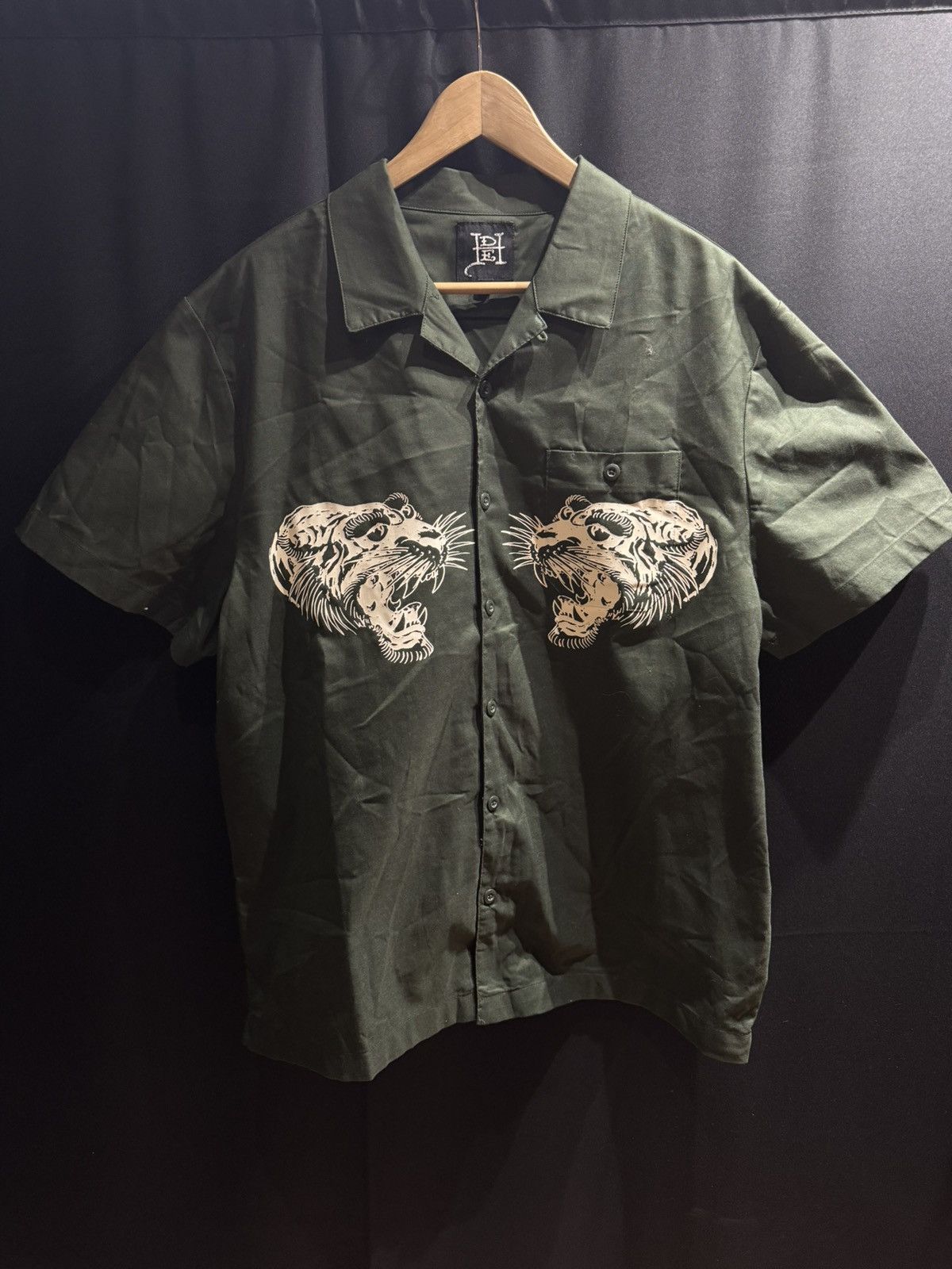 Ed Hardy Ed Hardy Tiger Twill Camp Shirt Size US XL / EU 56 / 4 - 1 Thumbnail