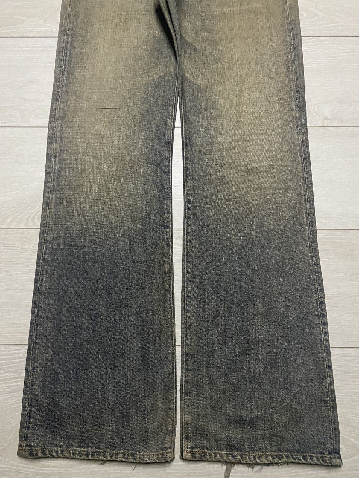 Gap × Palace Vintage Gap Denim Distressed Mud Wash Bootcut Flare Jeans Size US 34 / EU 50 - 5 Thumbnail