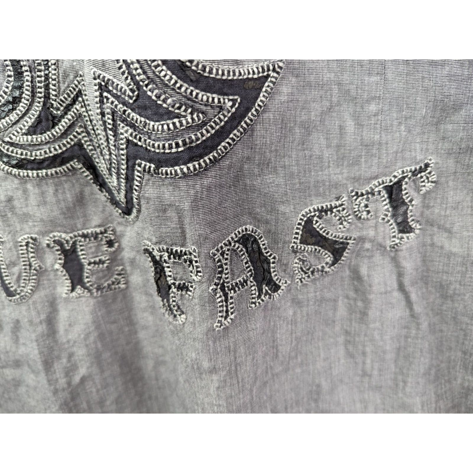 Affliction Affliction Button-Up Long Sleeve Gray 2XL Embroidered Live Fast Cross Black Premium 100% cotton Mens Shirt Size US XXL / EU 58 / 5 - 7 Thumbnail