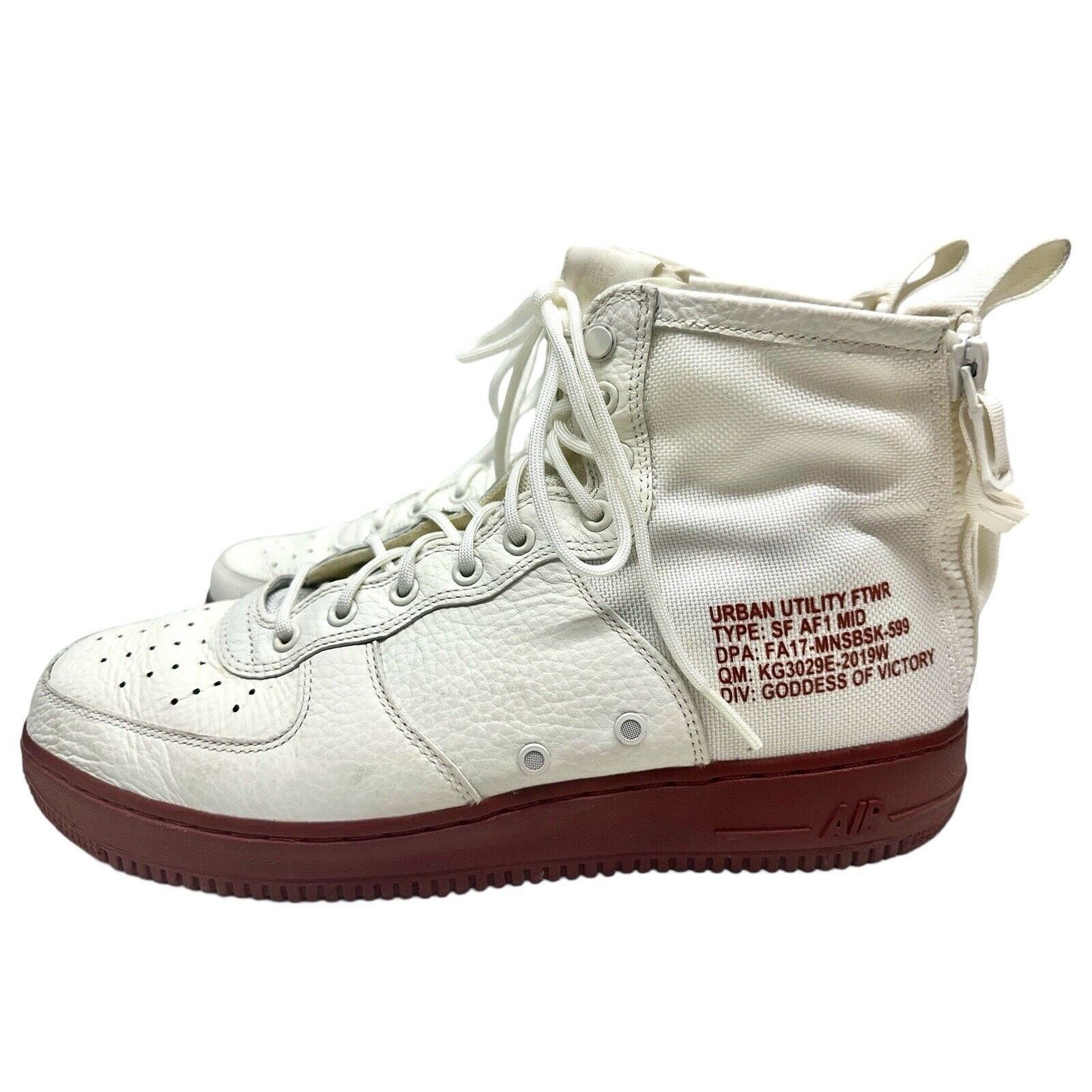 Nike Nike SF Air Force 1 Mid "Red Ivory" 917753-100 Men's 12.5 Size US 12.5 / EU 45-46 - 6 Thumbnail