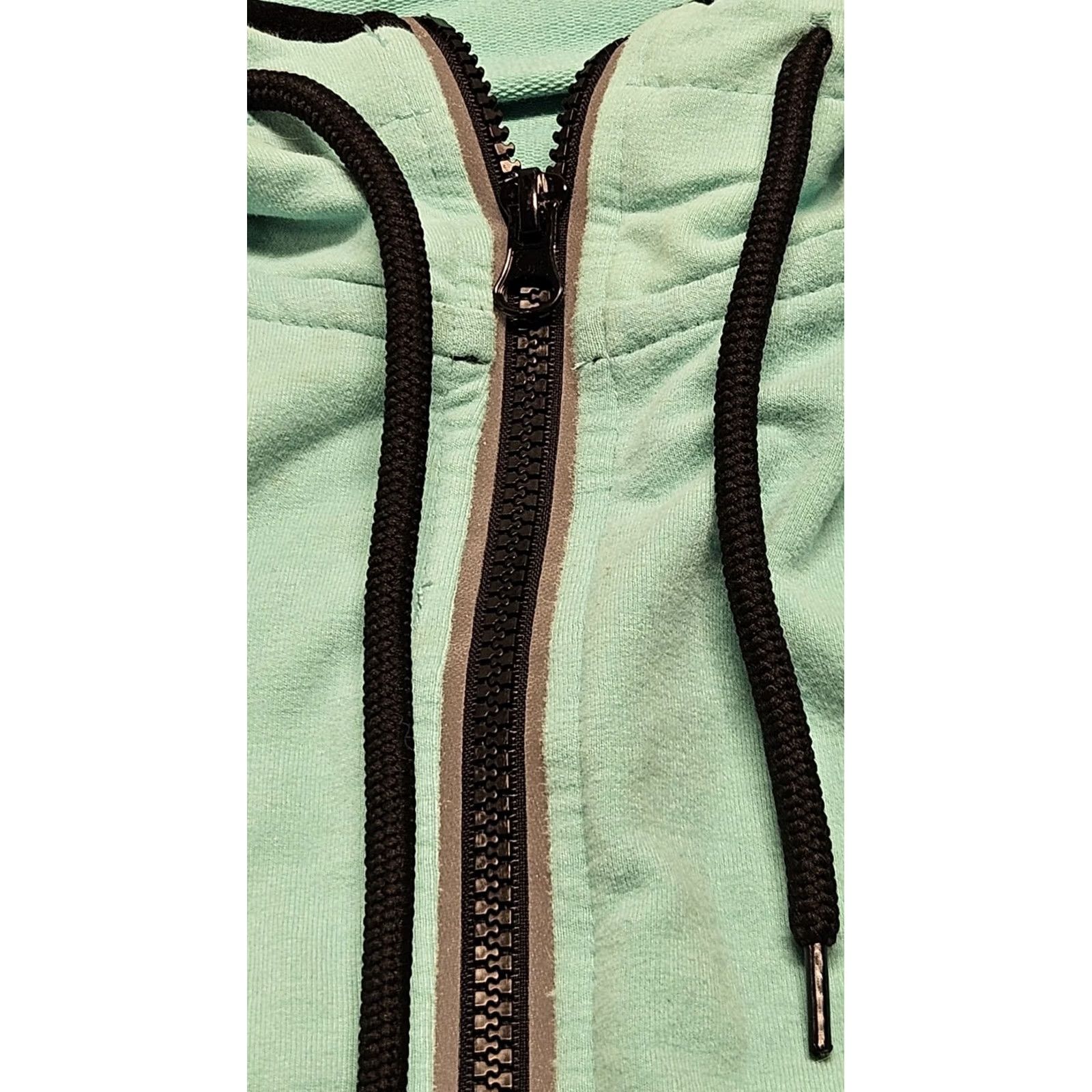 Vintage Crazy Train Turquoise Western Graphic Serape Mint Zip Hoodie Lightweight M Women's Regular Teal Graphic Zip Closure Jacket Size M / US 6-8 / IT 42-44 - 4 Thumbnail
