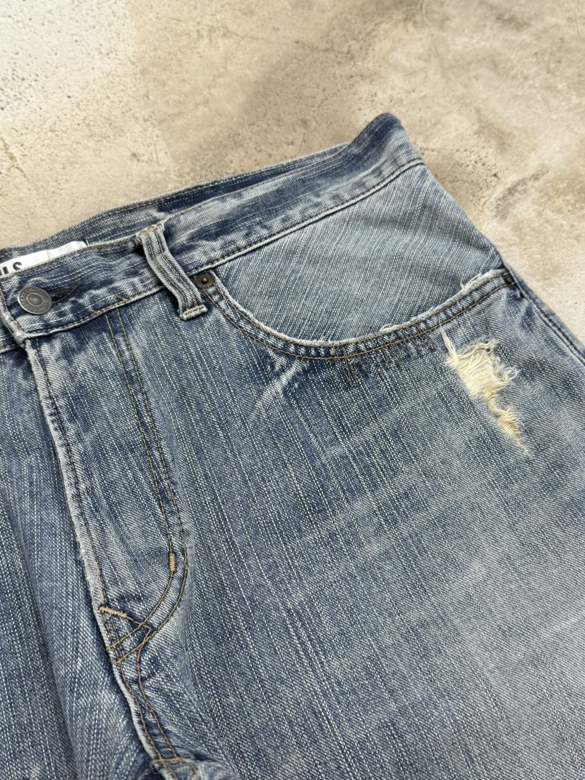 Edwin Edwin XVS Vintage Sashiko Japanese Distressed Denim Pants Size US 36 / EU 52 - 8 Thumbnail