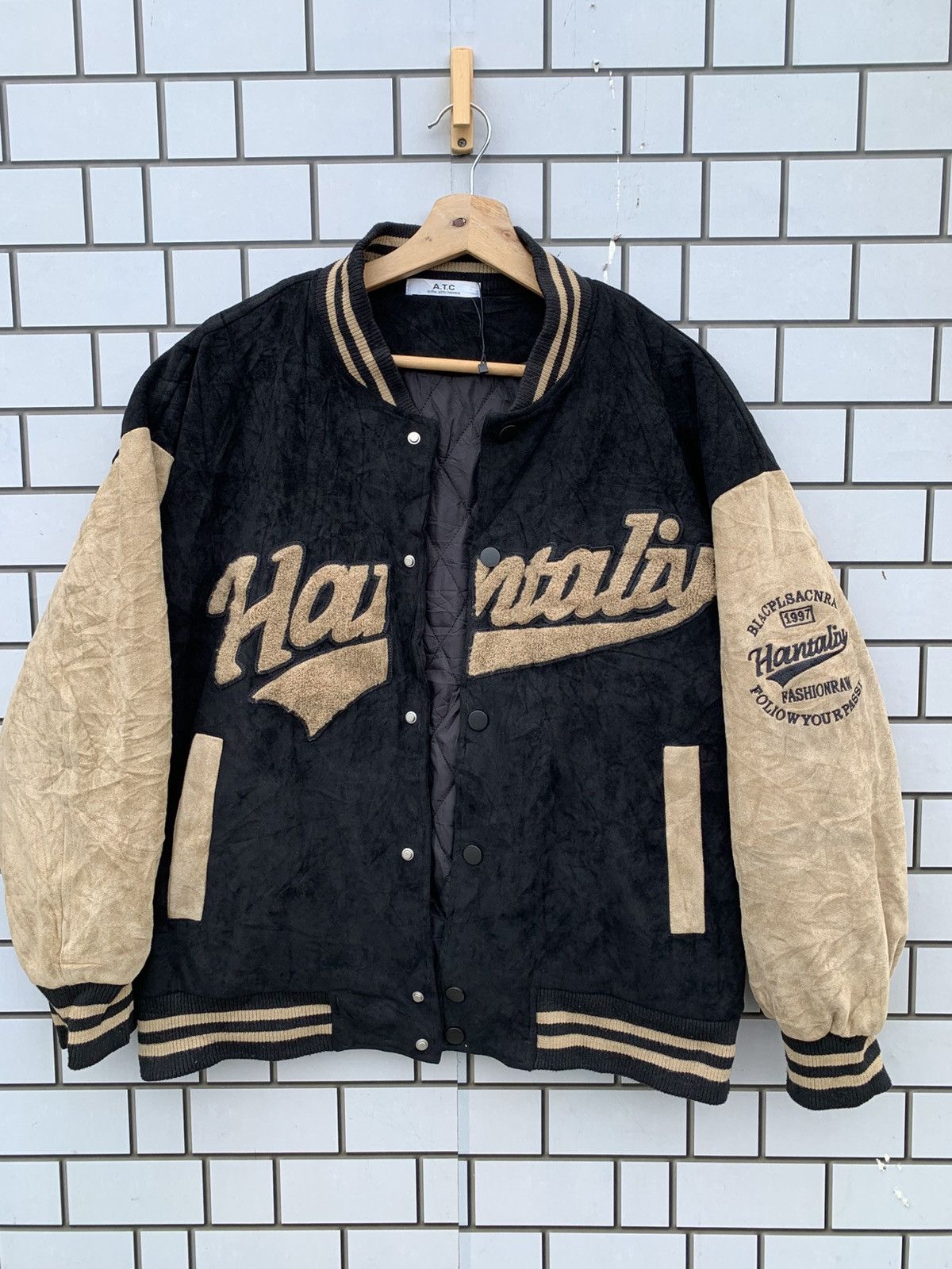 Japanese Brand Japanese Brand in the attic homme Velvet Varsity Jacket Size US L / EU 52-54 / 3 - 2 Thumbnail