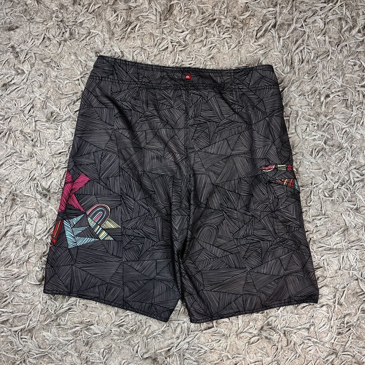Quiksilver Vintage Surf Shorts Quicksilver Y2k Swag Skate Ride Summer Size US 34 / EU 50 - 2 Thumbnail