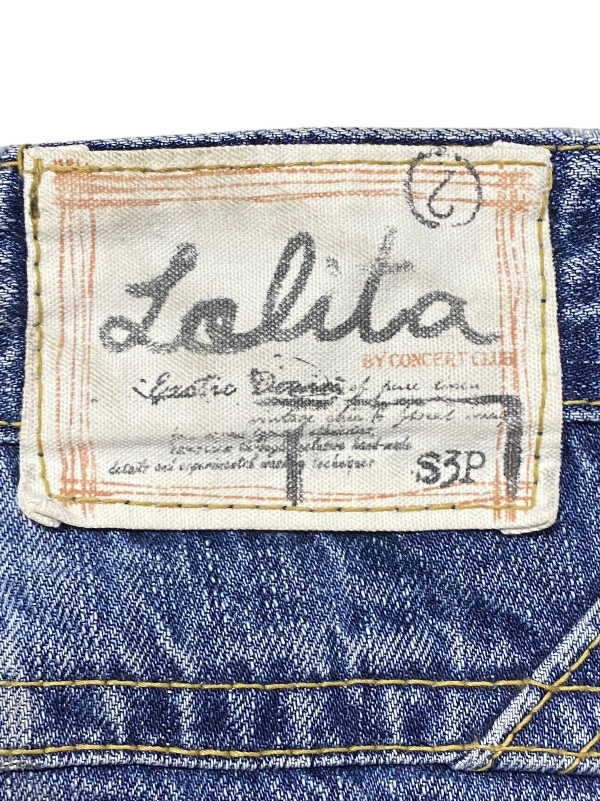 Beauty Beast Vintage 80’s Lolita Pepsi Cola Embroidered Baggy Jeans Size US 35 - 25 Thumbnail