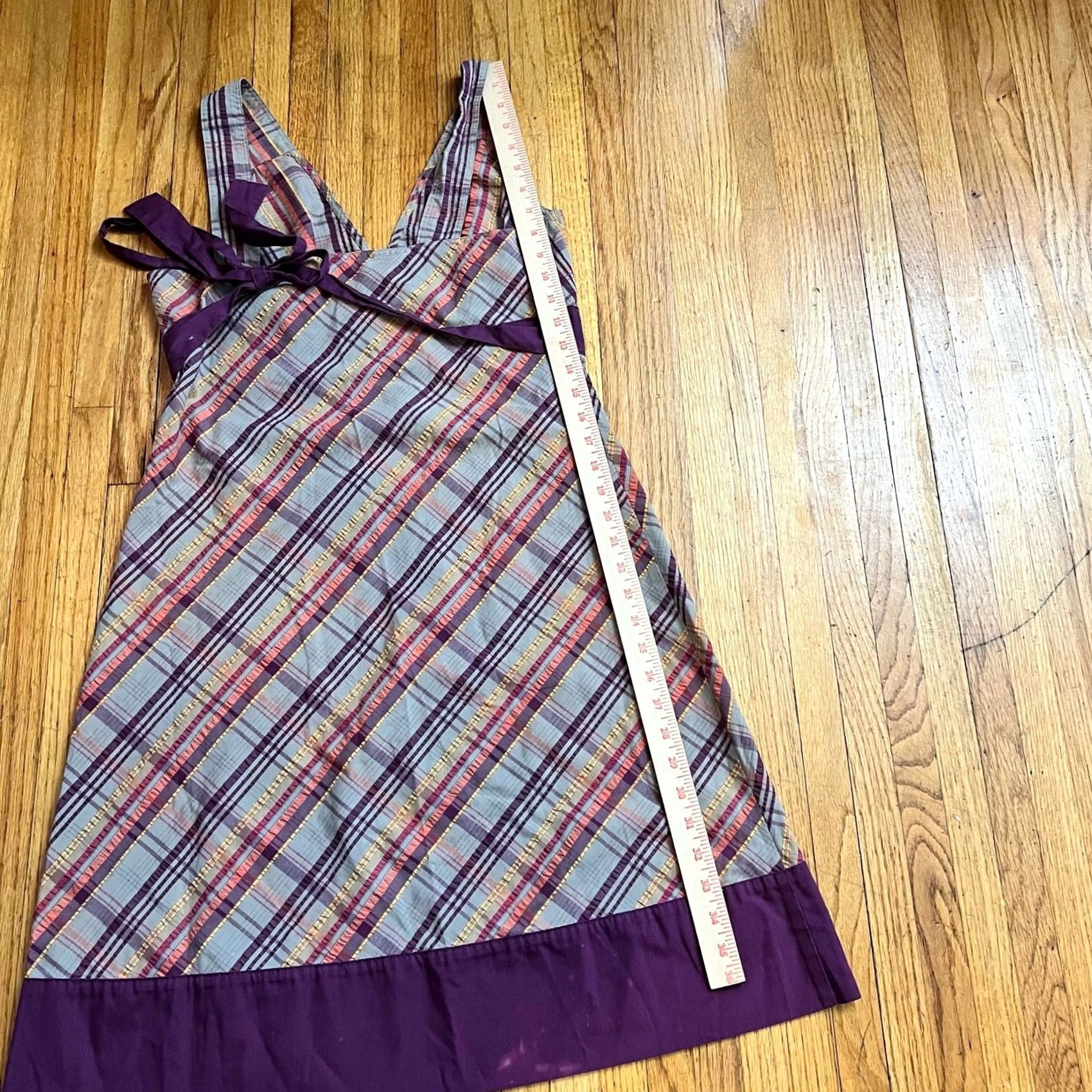 Patagonia Patagonia Dress Womens 10 Mini Plaid Seersucker Netty Purple Short Size 10 Womens Size L / US 10 / IT 46 - 6 Thumbnail