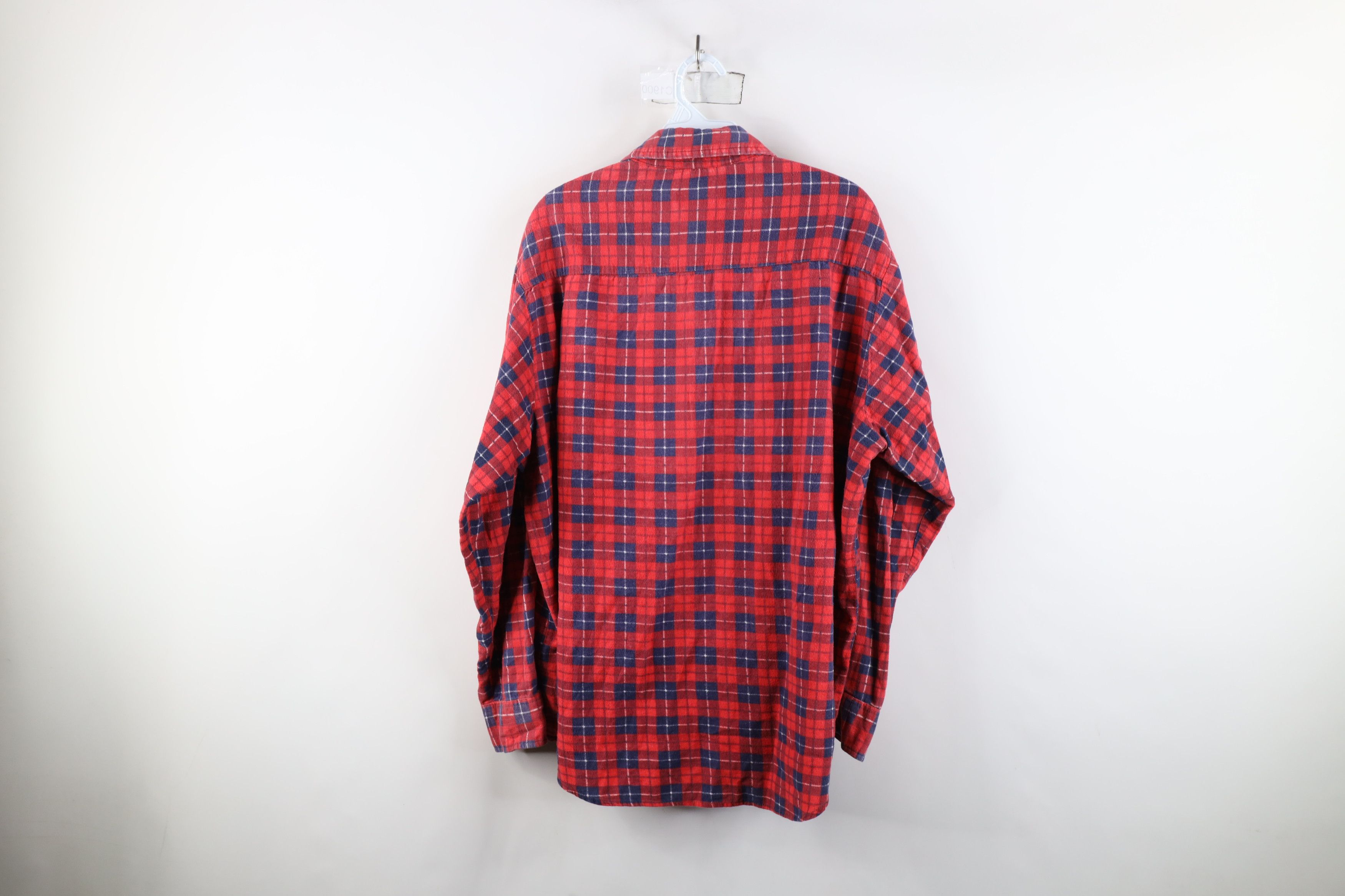 Vintage Vintage 70s Streetwear Collared Button Shirt Red Plaid Size US XL / EU 56 / 4 - 11 Thumbnail