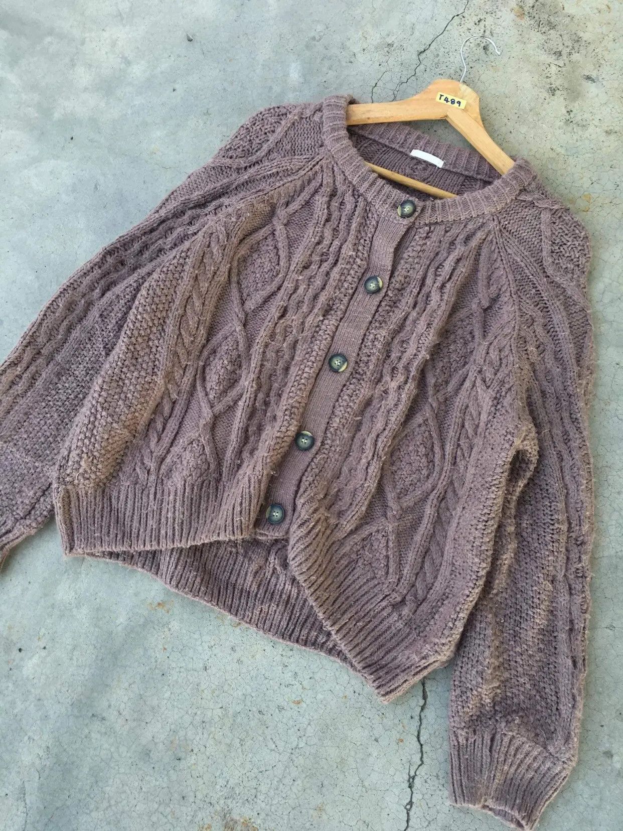Homespun Knitwear × Japanese Brand 📌Japanese GU Pullover Pureknit Knitting Cardigan Pattern Size US XL / EU 56 / 4 - 4 Thumbnail