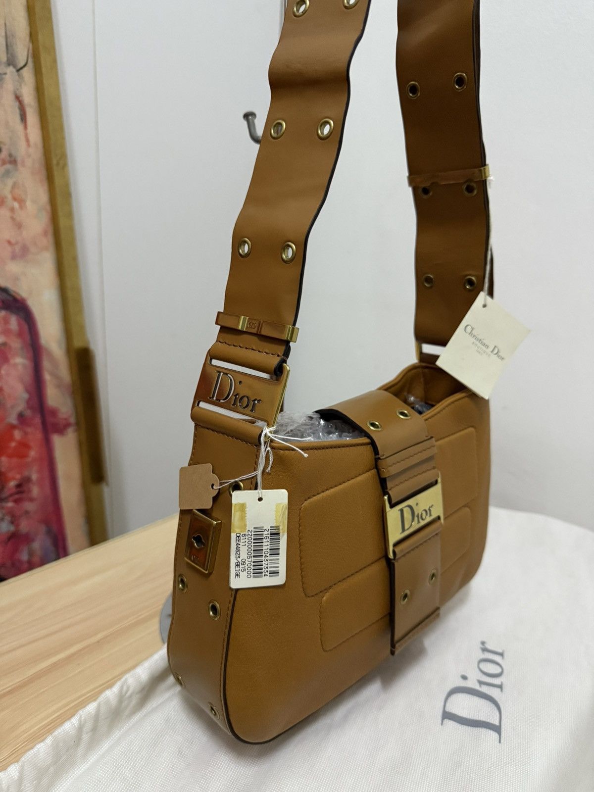 Dior 2002 Christian Dior brown leather Street Chic Columbus bag Size ONE SIZE - 5 Thumbnail