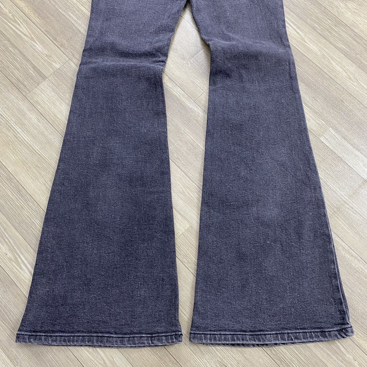 Japanese Brand 2000s Light And Salt Black Washed Y2K Lgb Style Flared Jeans Size US 27 - 9 Thumbnail