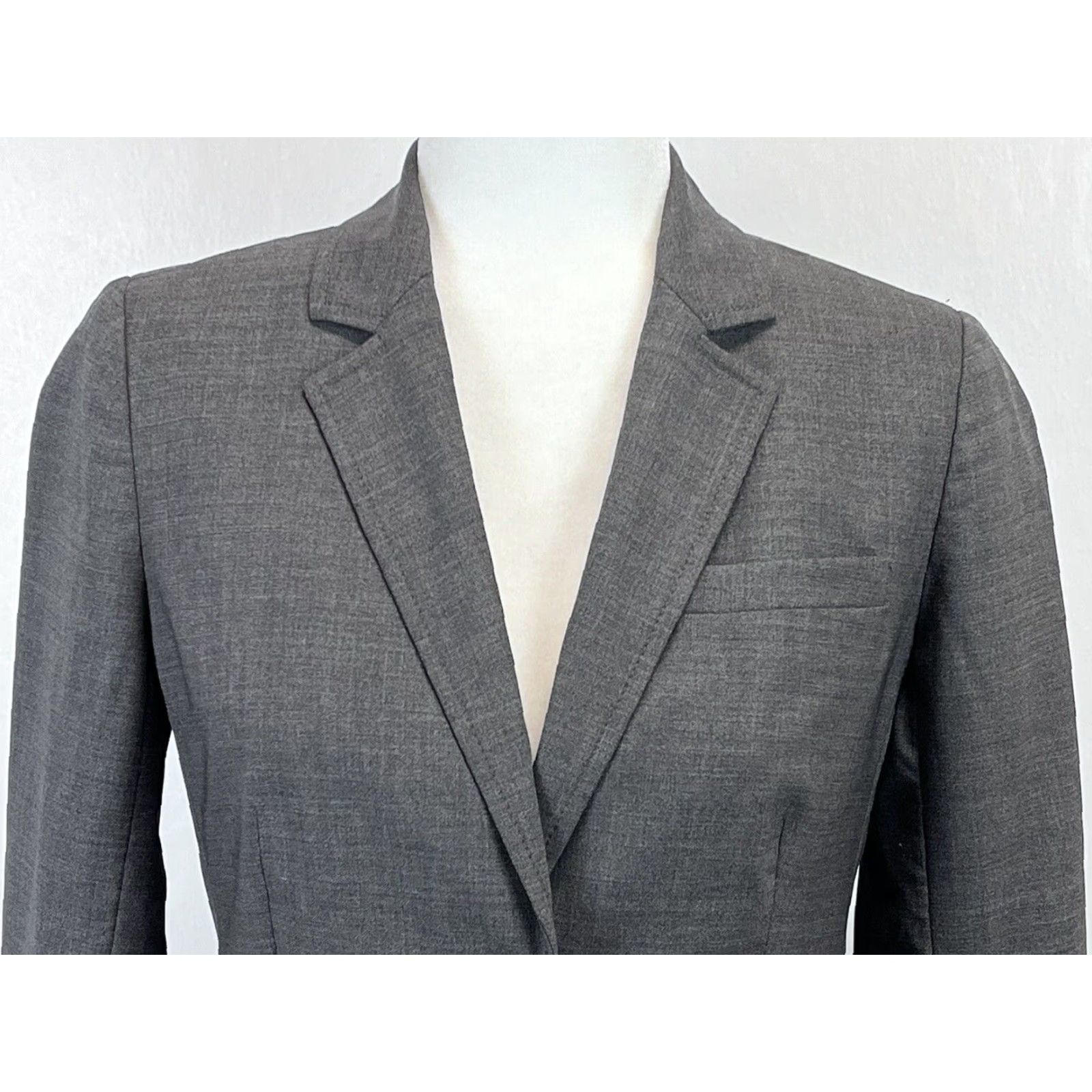 J.Crew J. Crew Women's Gray Wool Blend Blazer Jacket Size 4 Size S / US 4 / IT 40 - 5 Thumbnail