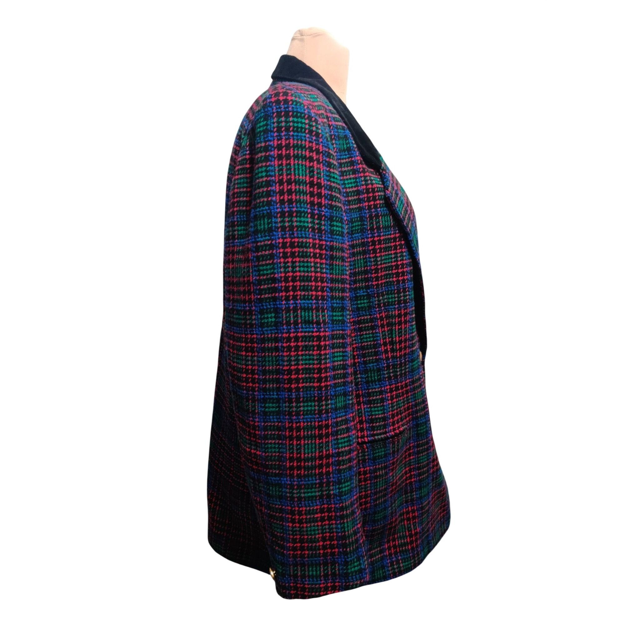 Vintage Vintage Joan Leslie 18W Plus Size 90s Plaid Wool Blend Blaze Size XXL / US 16-18 / IT 52-54 - 4 Thumbnail
