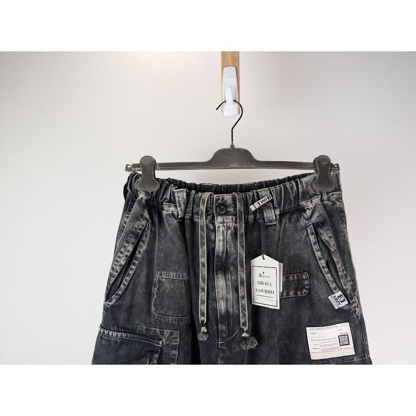 Maison MIHARA YASUHIRO o1rshd1 Repair Cargo Trousers Denim Pants in Black Size US 32 / EU 48 - 3 Thumbnail