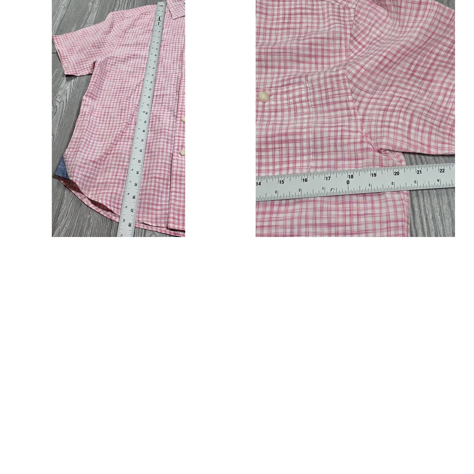 Tommy Bahama Tommy Bahama Paradise Breezer Shirt Pink Plaid Short Sleeve Linen Blend Mens S Size US S / EU 44-46 / 1 - 9 Thumbnail