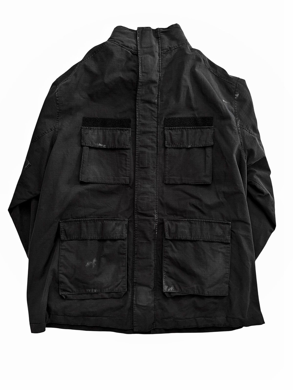 Balenciaga $4,690 Mud Show Double Sided Front Zip Military Parka Size US XXL / EU 58 / 5 - 5 Thumbnail
