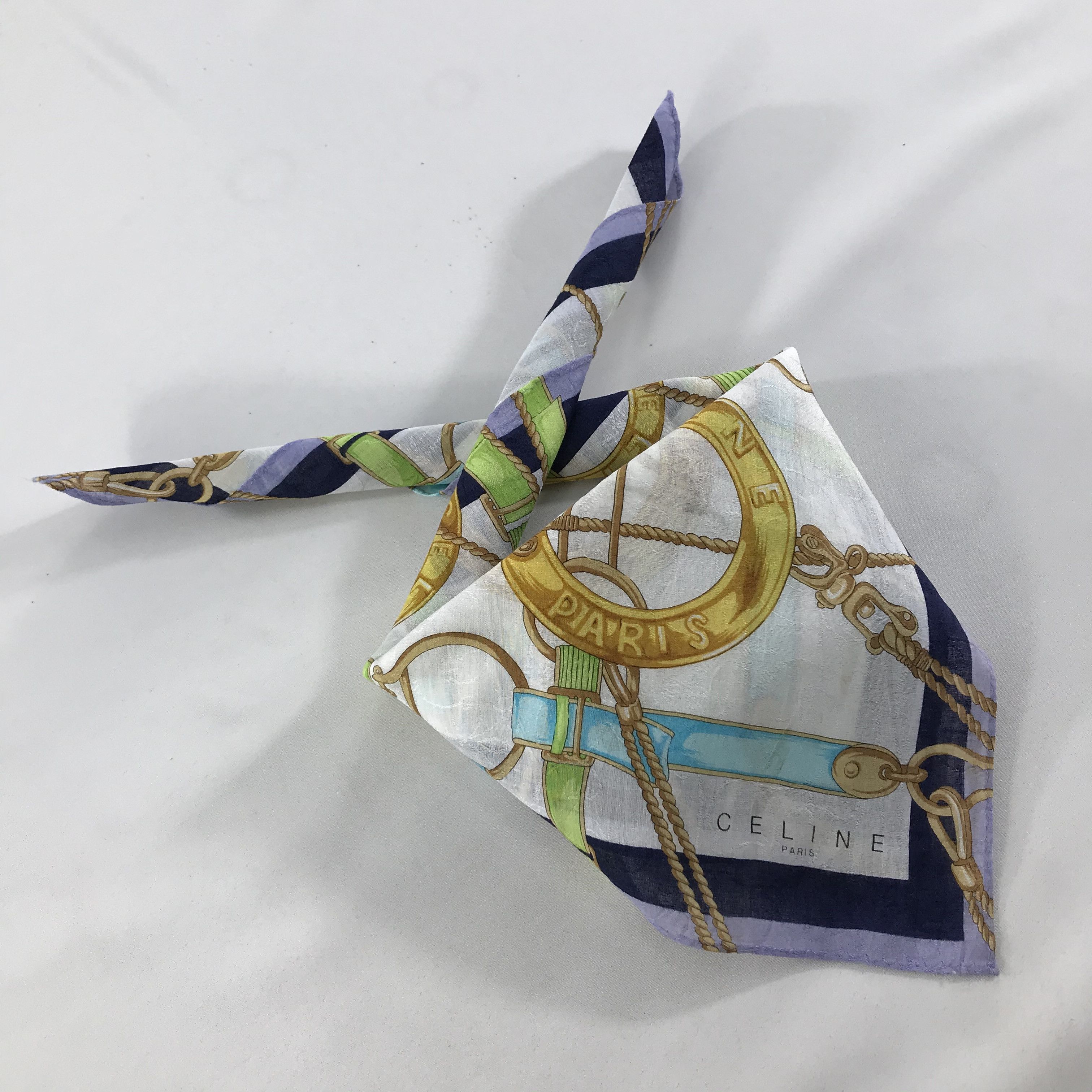 Celine × Vintage Celine Bandana / Handkerchief / Neckerchief - S1412 Size ONE SIZE - 4 Thumbnail