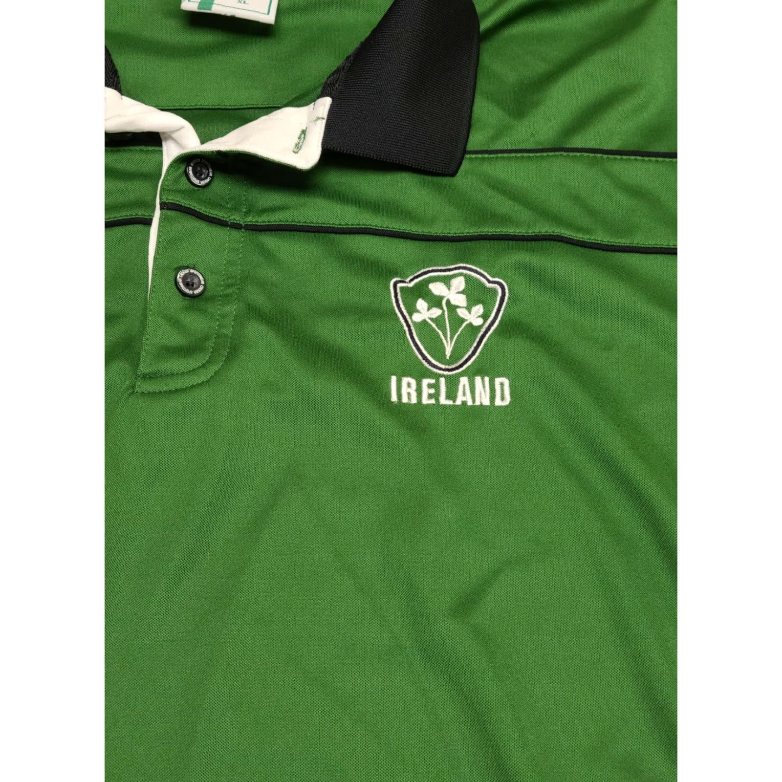 Vintage Croker Sports Ireland Men XL Polo Gray Green White S/S Collared Shirt Size US XL / EU 56 / 4 - 2 Thumbnail