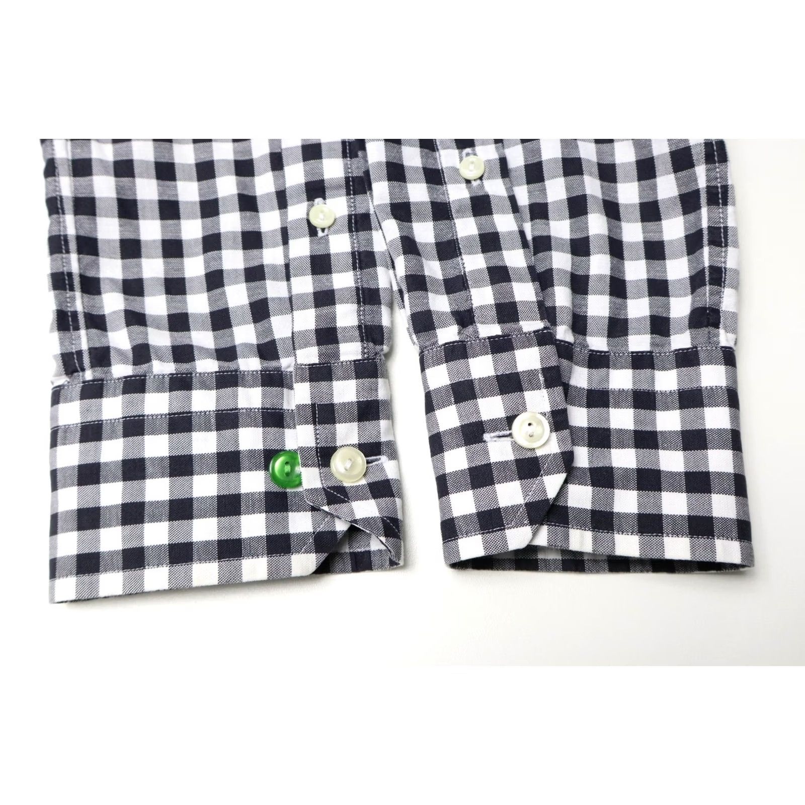 Eton ETON Shirt Men's LARGE Black/White Checked Pocket Button-Down Slim Linen Blend Size US L / EU 52-54 / 3 - 5 Thumbnail