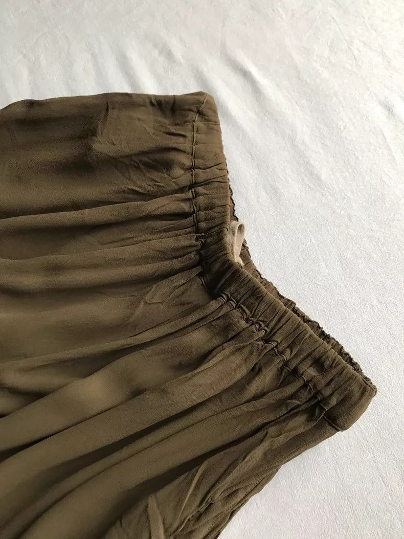 Comme des Garcons Comme Des Garcons size S Green silk modeling pants with pi Size 23" - 5 Thumbnail