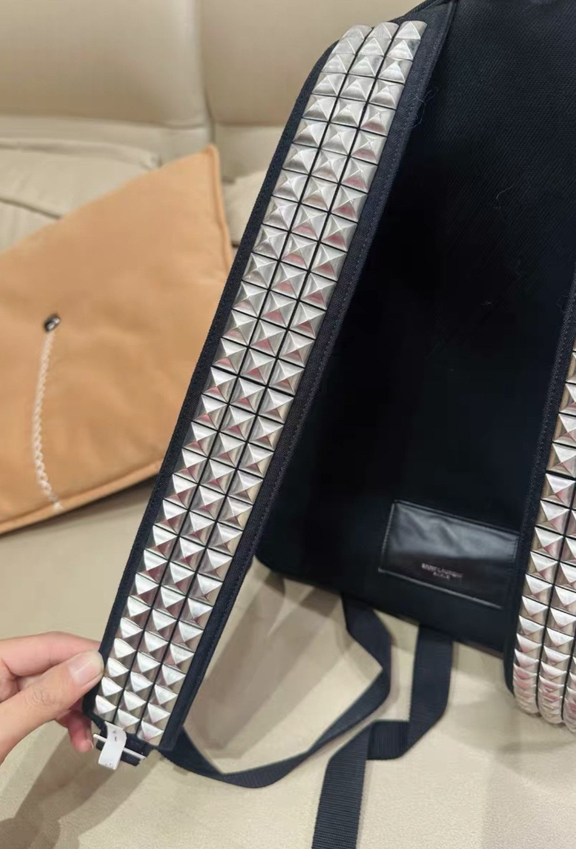 Saint Laurent Paris Saint Laurent Paris 2015 Canvas City Riveted Canvas Backpack Size ONE SIZE - 3 Thumbnail