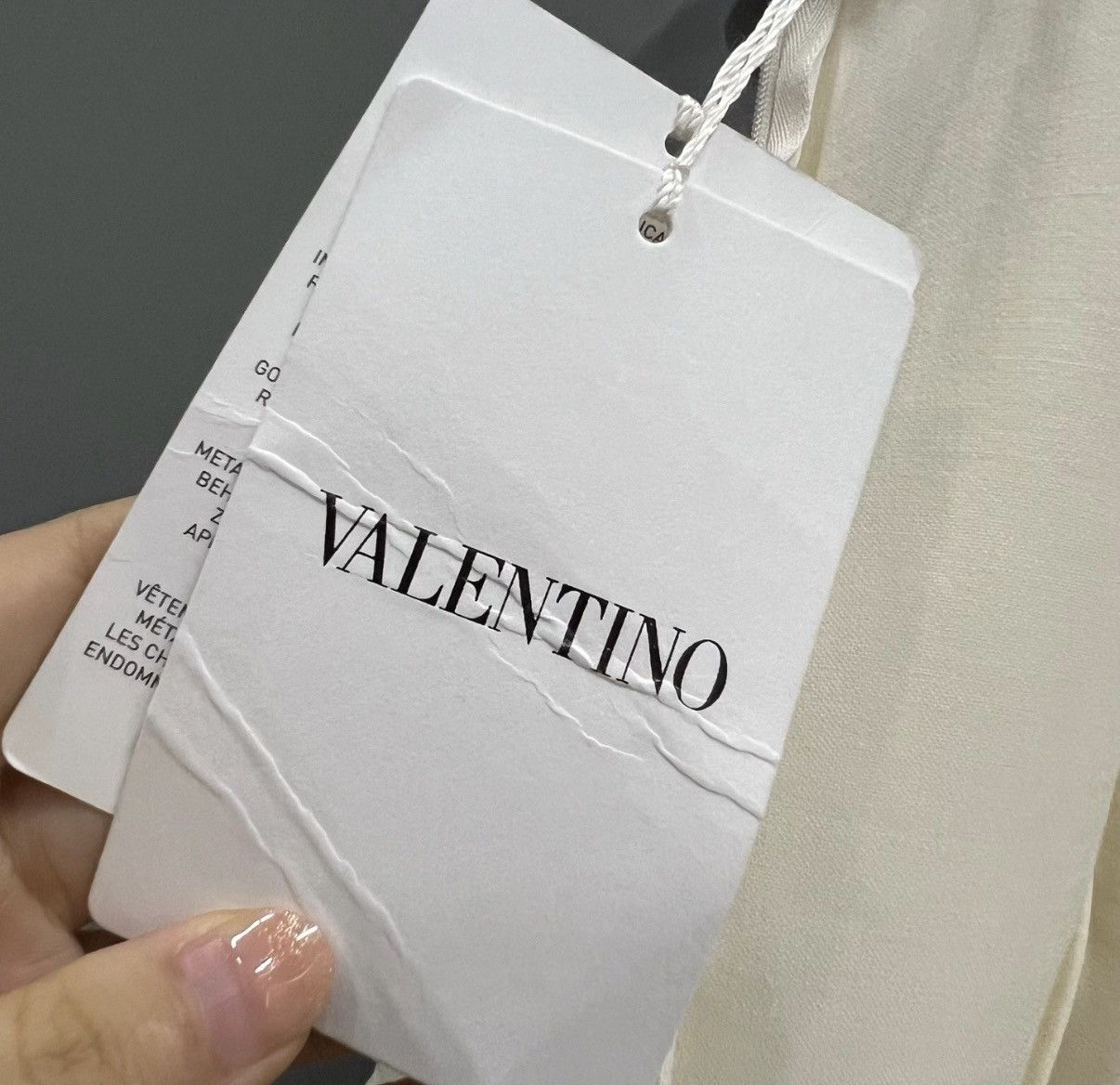 Valentino Valentino Beige Metal Letter Dress J41 Size XS / US 0-2 / IT 36-38 - 4 Thumbnail