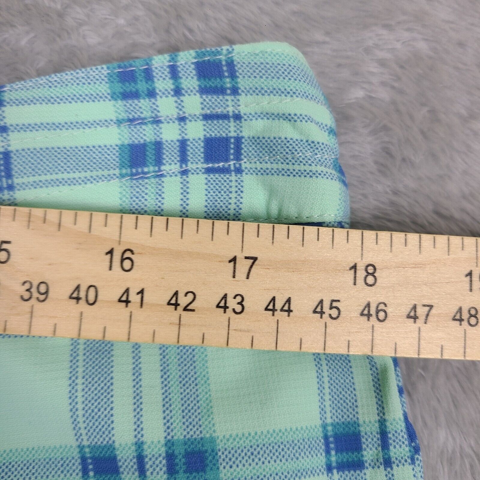 Columbia Columbia Omni Shade Nylon Blue/Green Plaid Hiking Shorts Wom Size 36" / US 14 / IT 50 - 6 Thumbnail