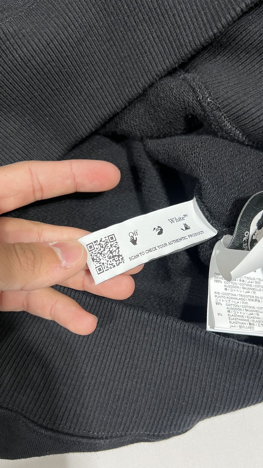 Off-White Off-White Black Classic Logo Hoodie Size US XL / EU 56 / 4 - 7 Thumbnail